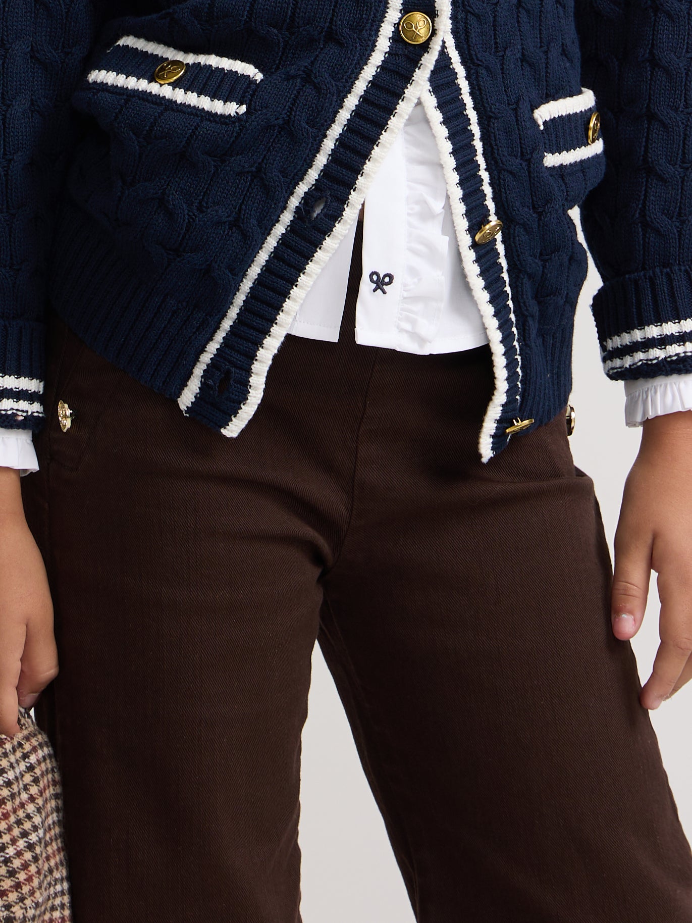 Pantalon girl marinero marron
