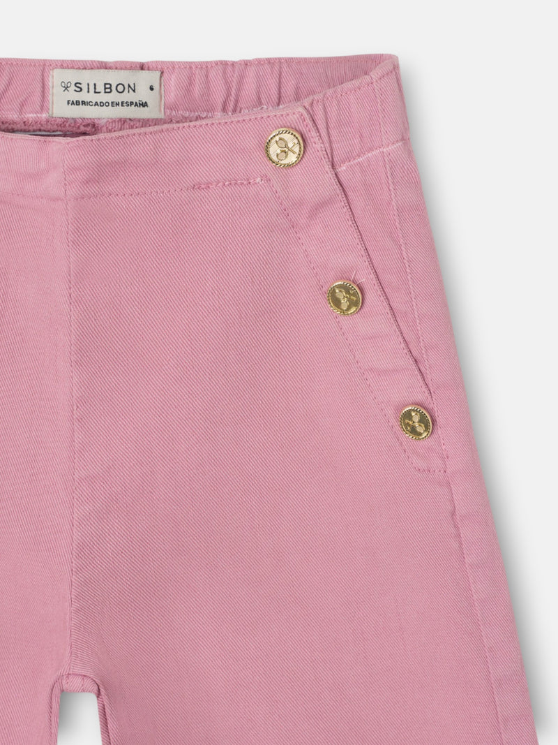 Dark pink sailor girl trousers