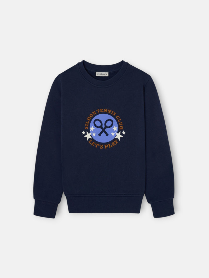 Navy blue girl tennis club sweatshirt