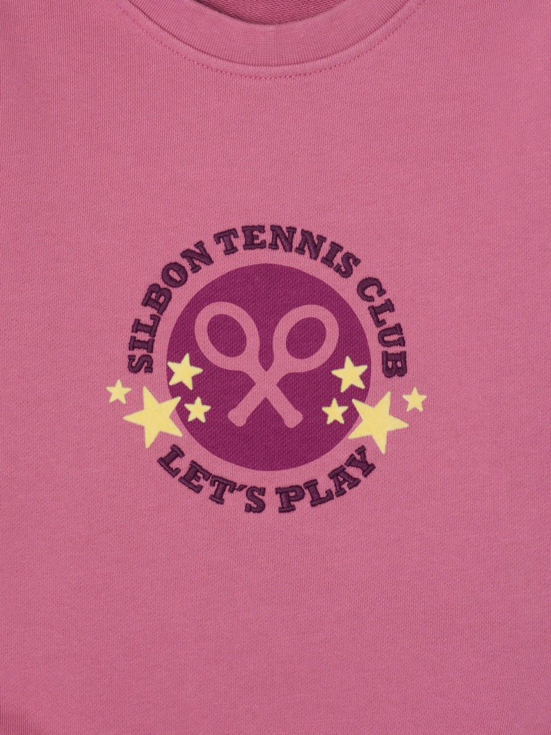 Sudadera girl tennis club rosa