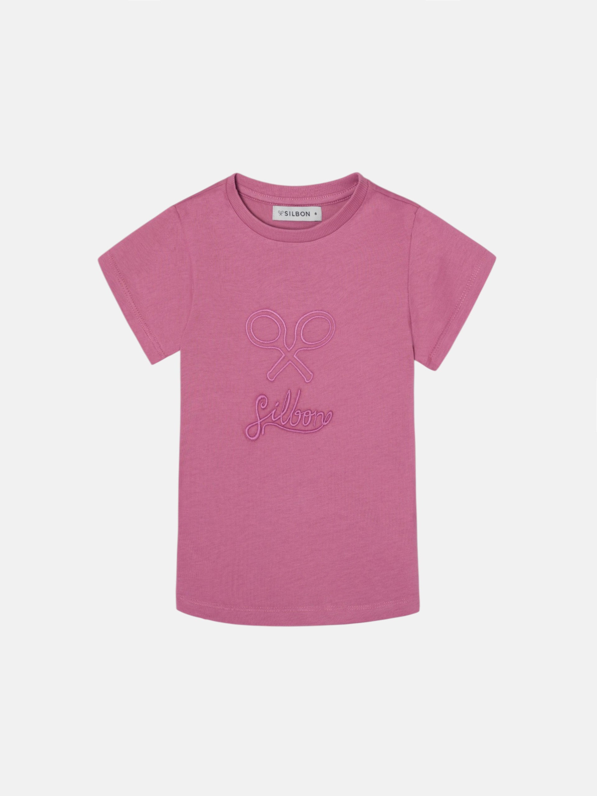 Camiseta girl silbon clasica rosa