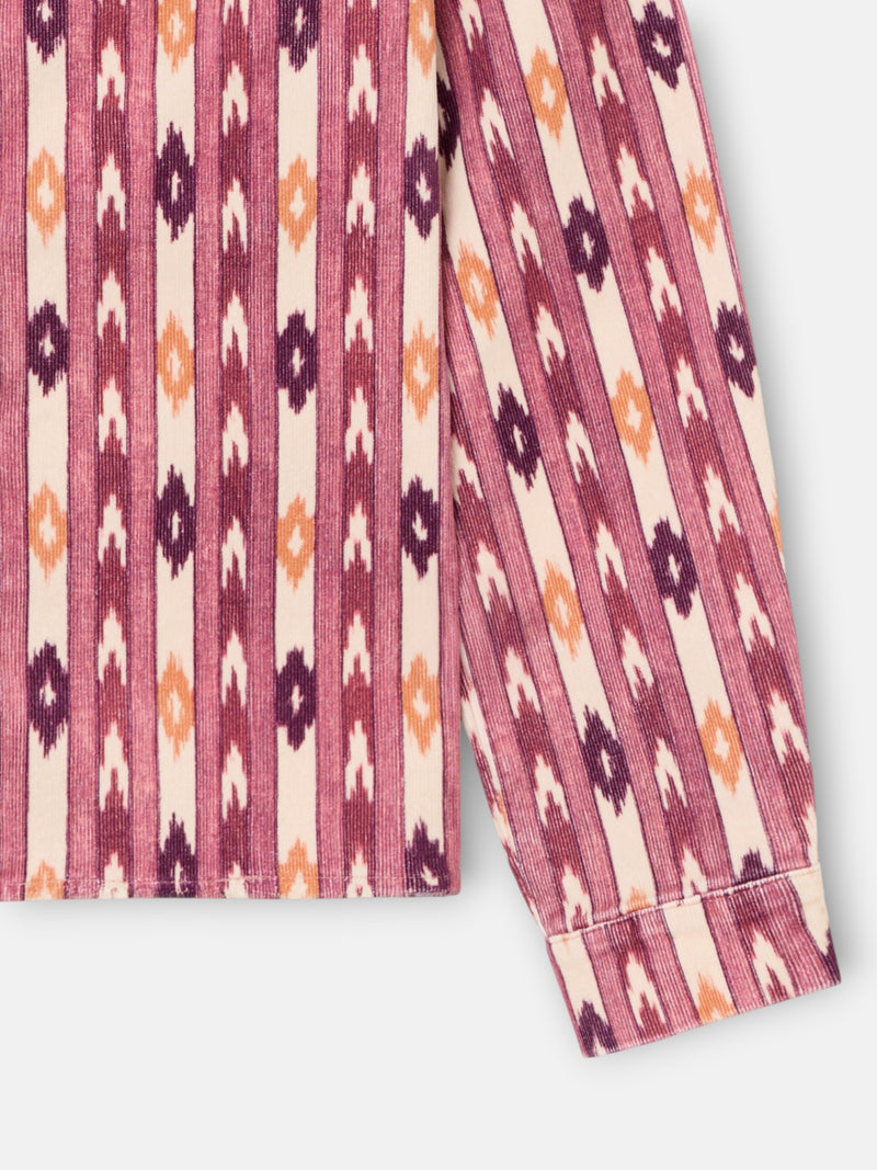 Camisa girl pana estampado ikat rosa