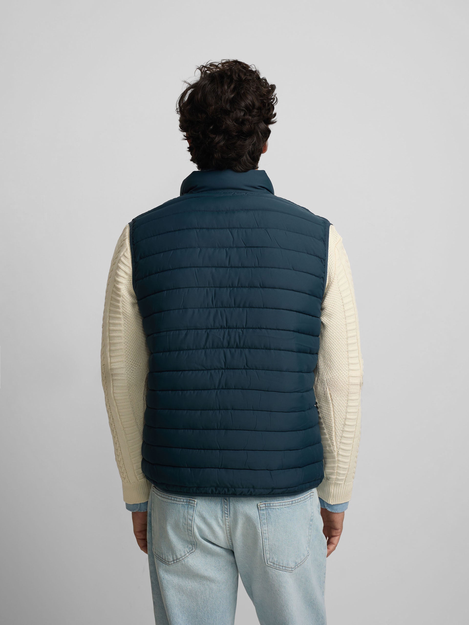 Navy blue padded vest