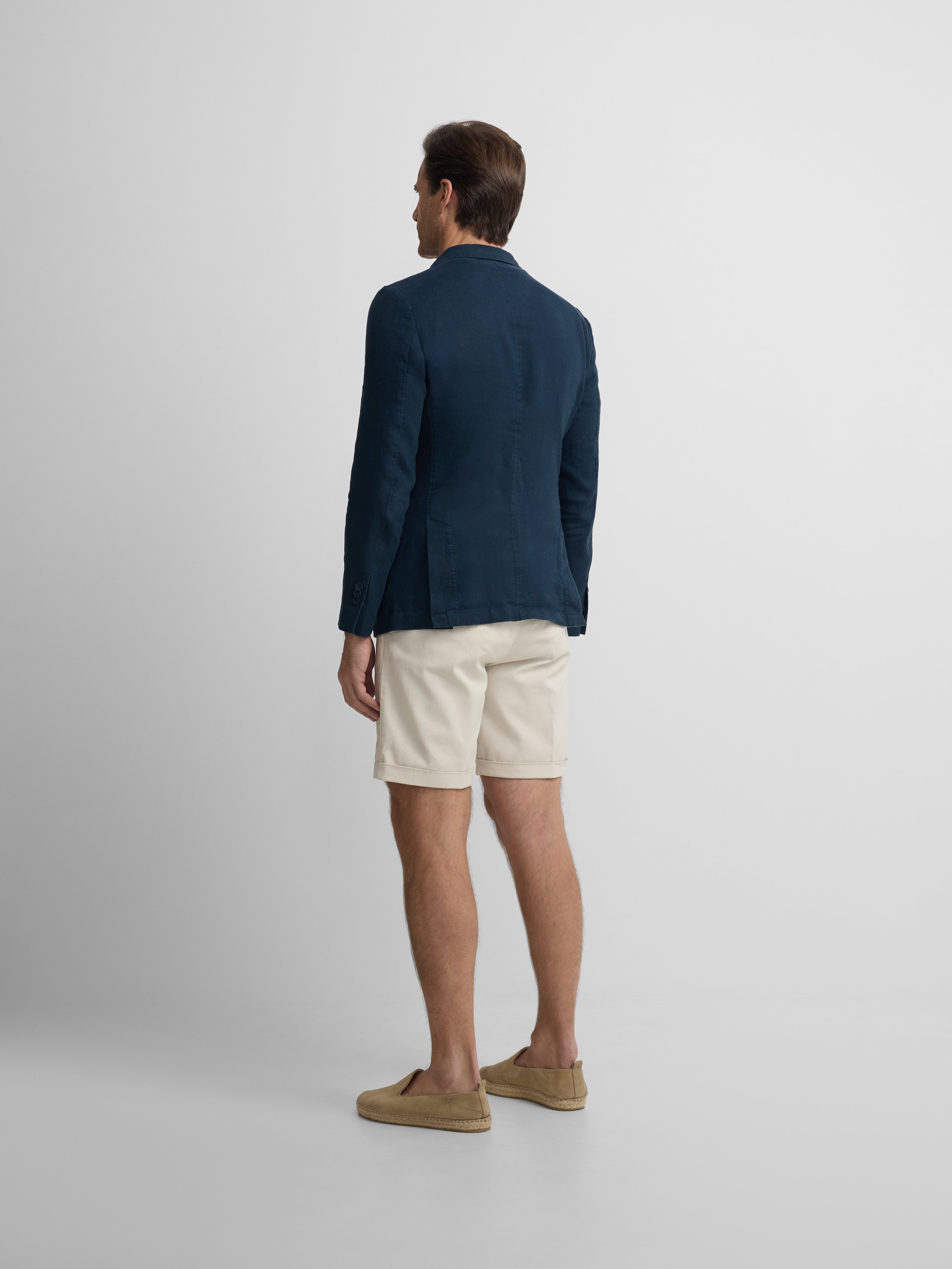 Navy blue comfort double-breasted blazer