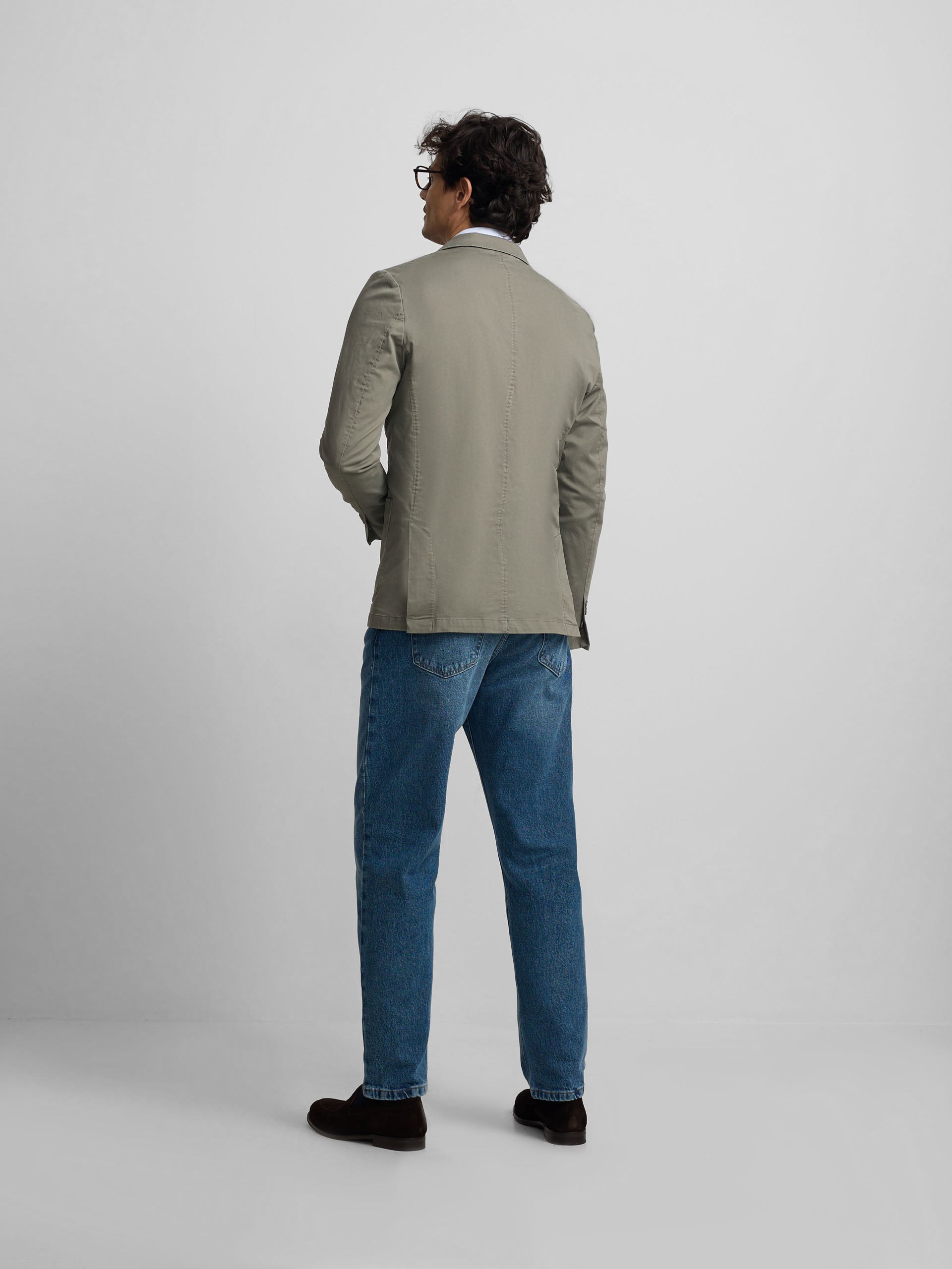 Veste décontractée vert gris
