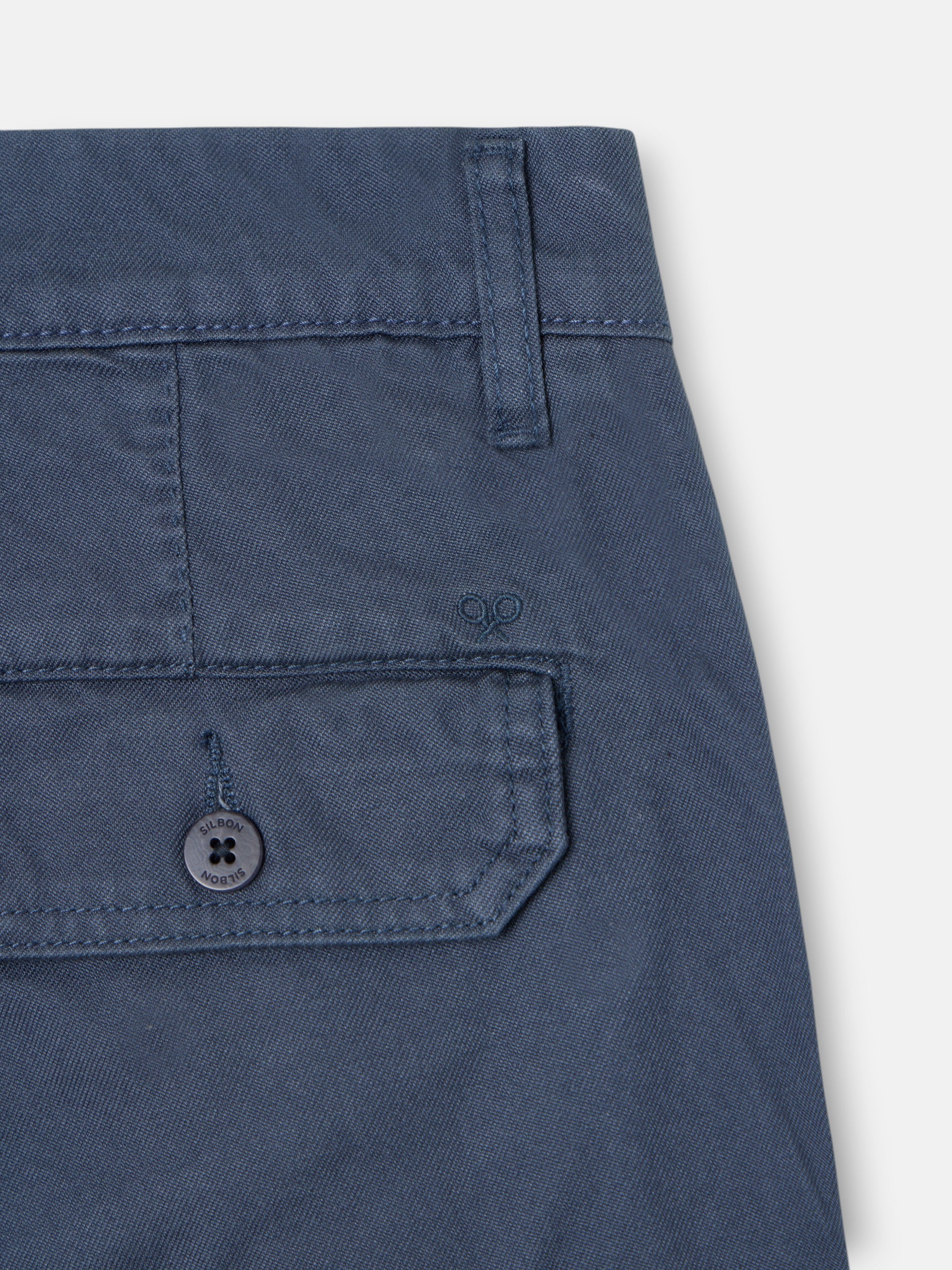 Bermuda cargo bleu indigo