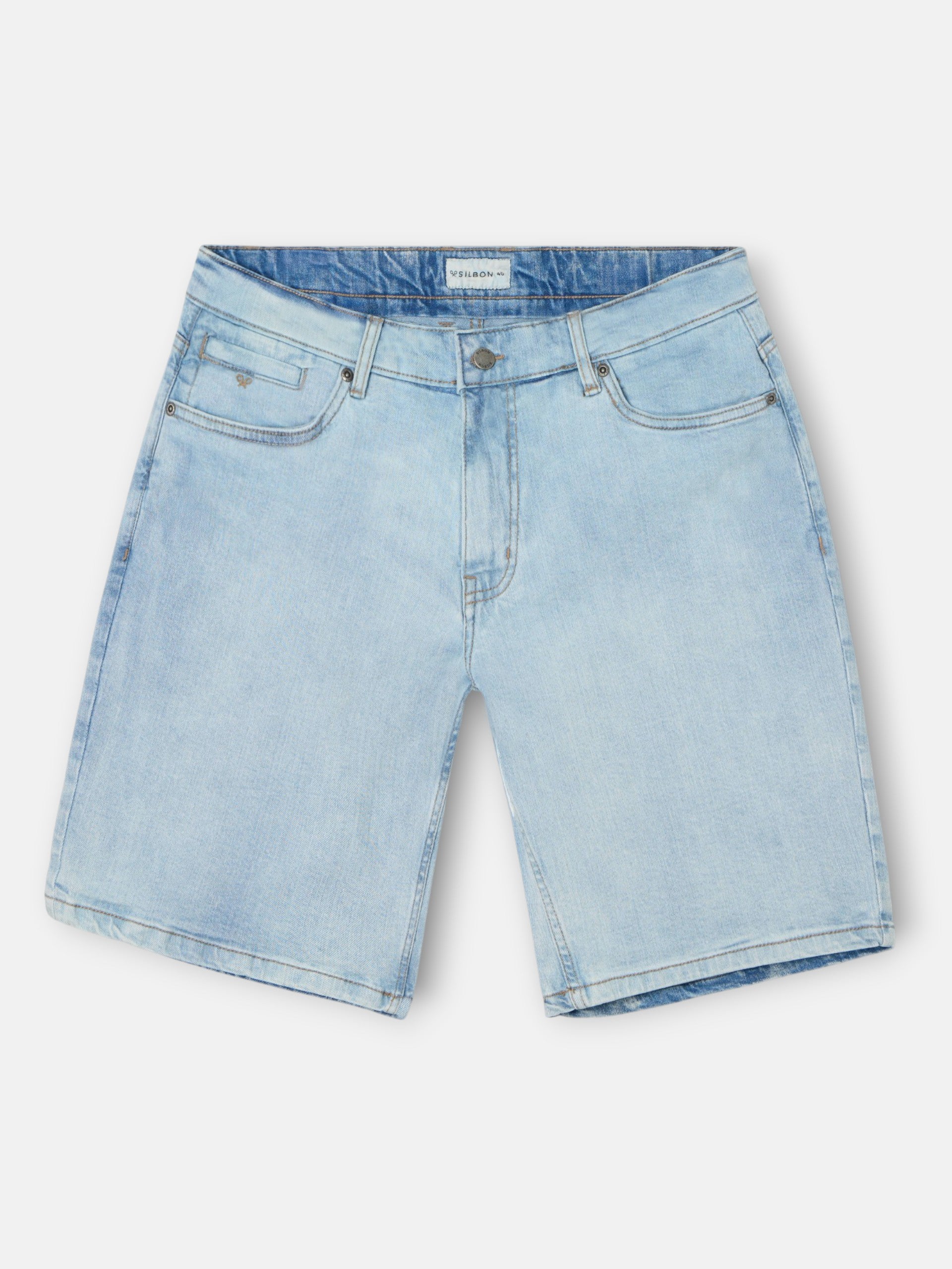Bermuda cinco bolsillos denim azul claro