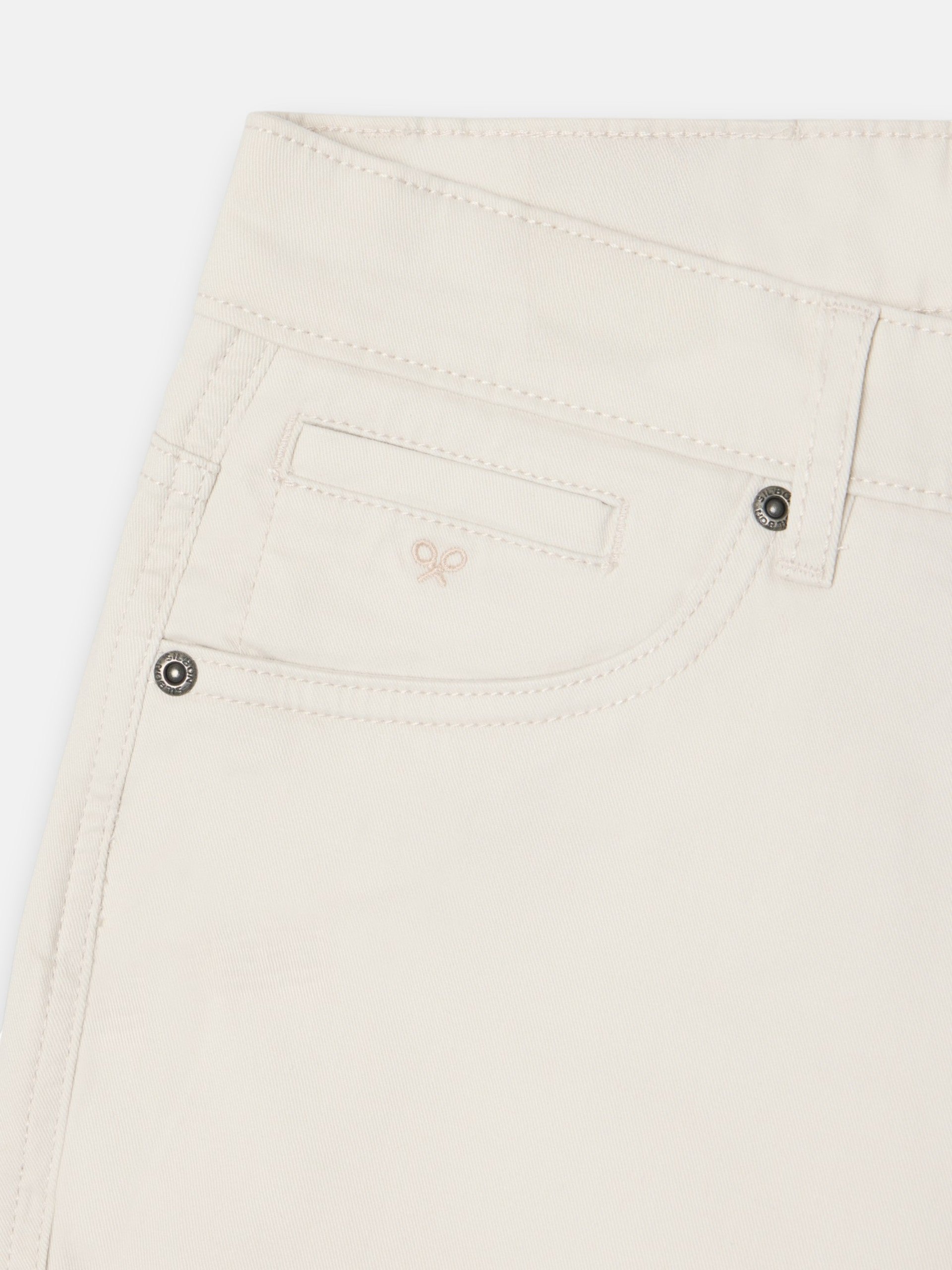 Five-pocket stone Bermuda shorts