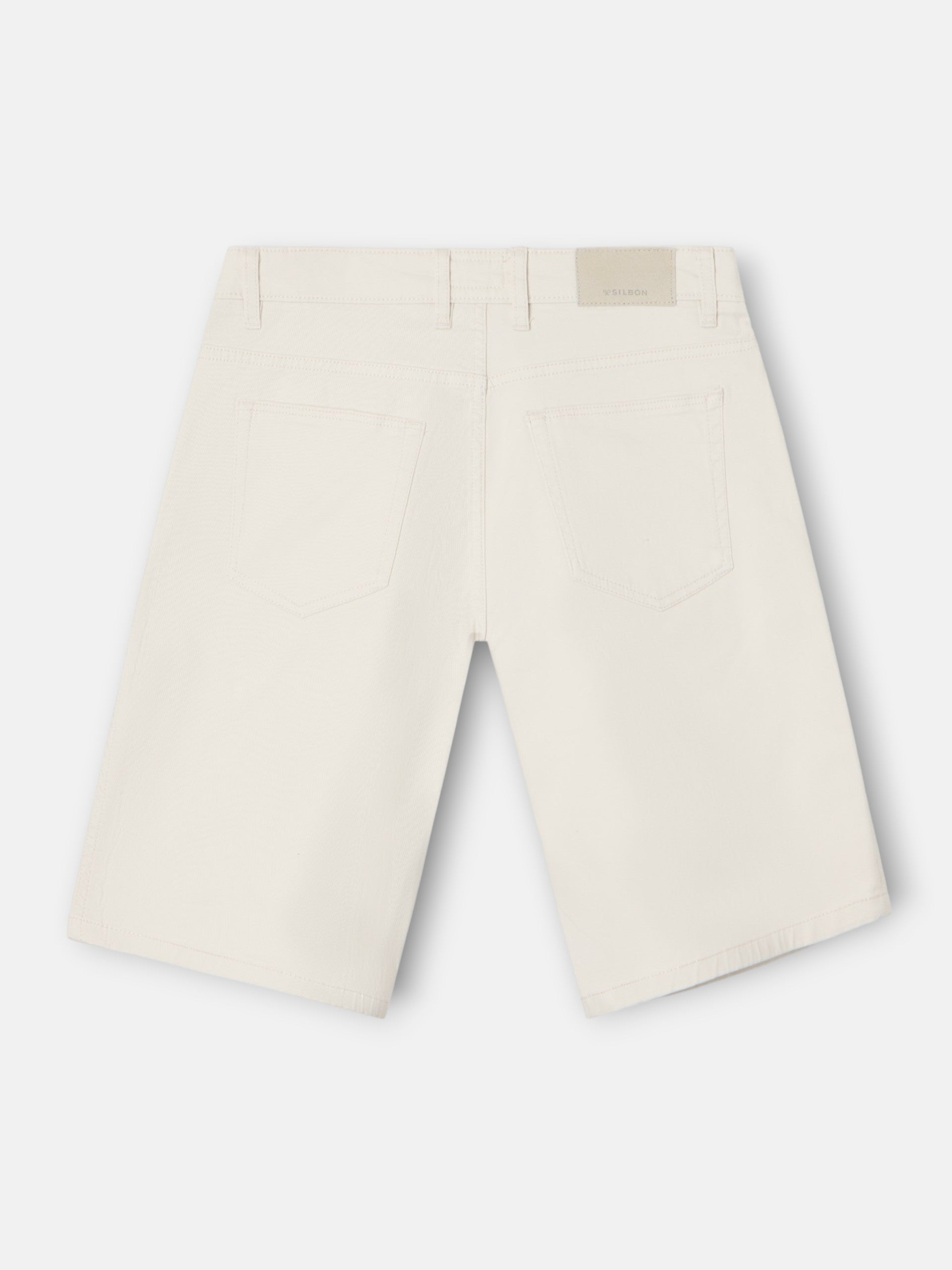 Five-pocket stone Bermuda shorts