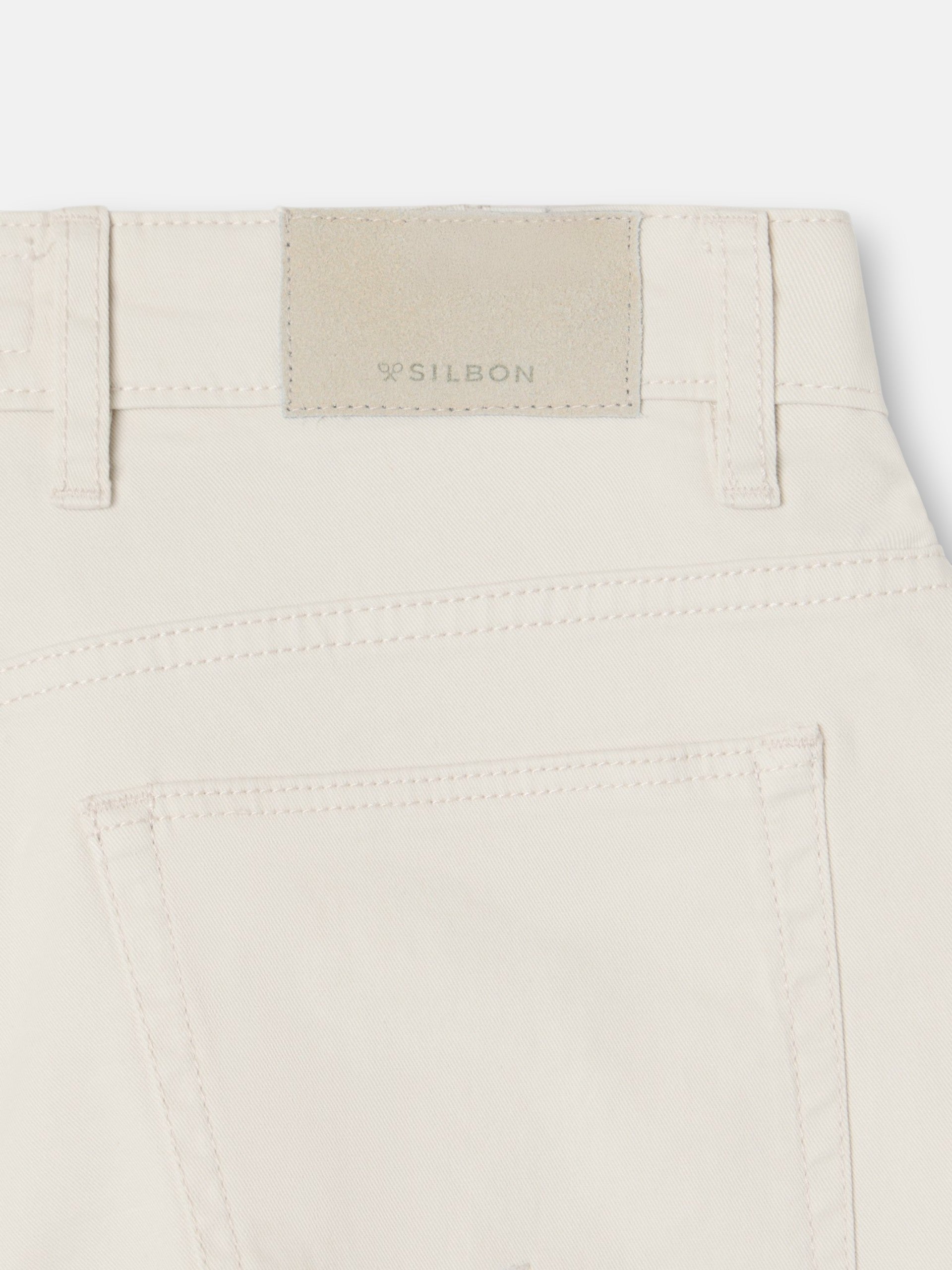 Five-pocket stone Bermuda shorts