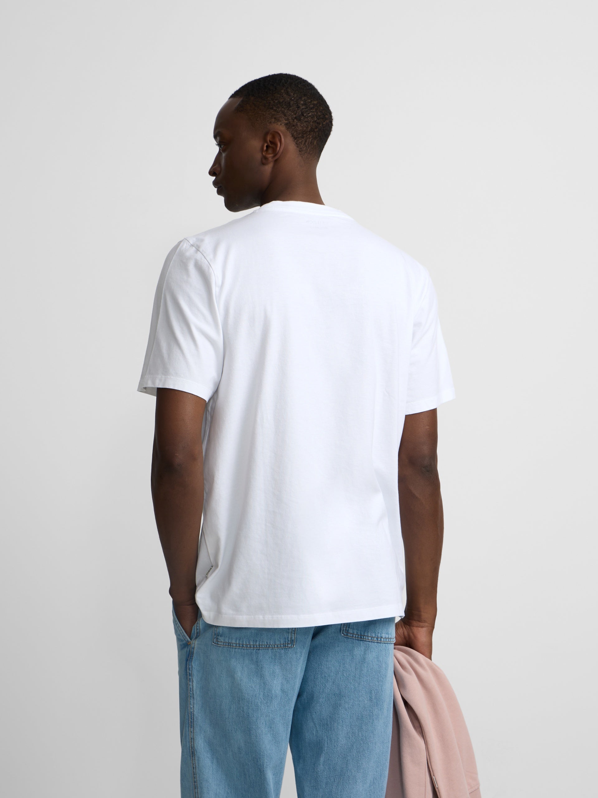 Camiseta clasica bolsillo minilogo blanca