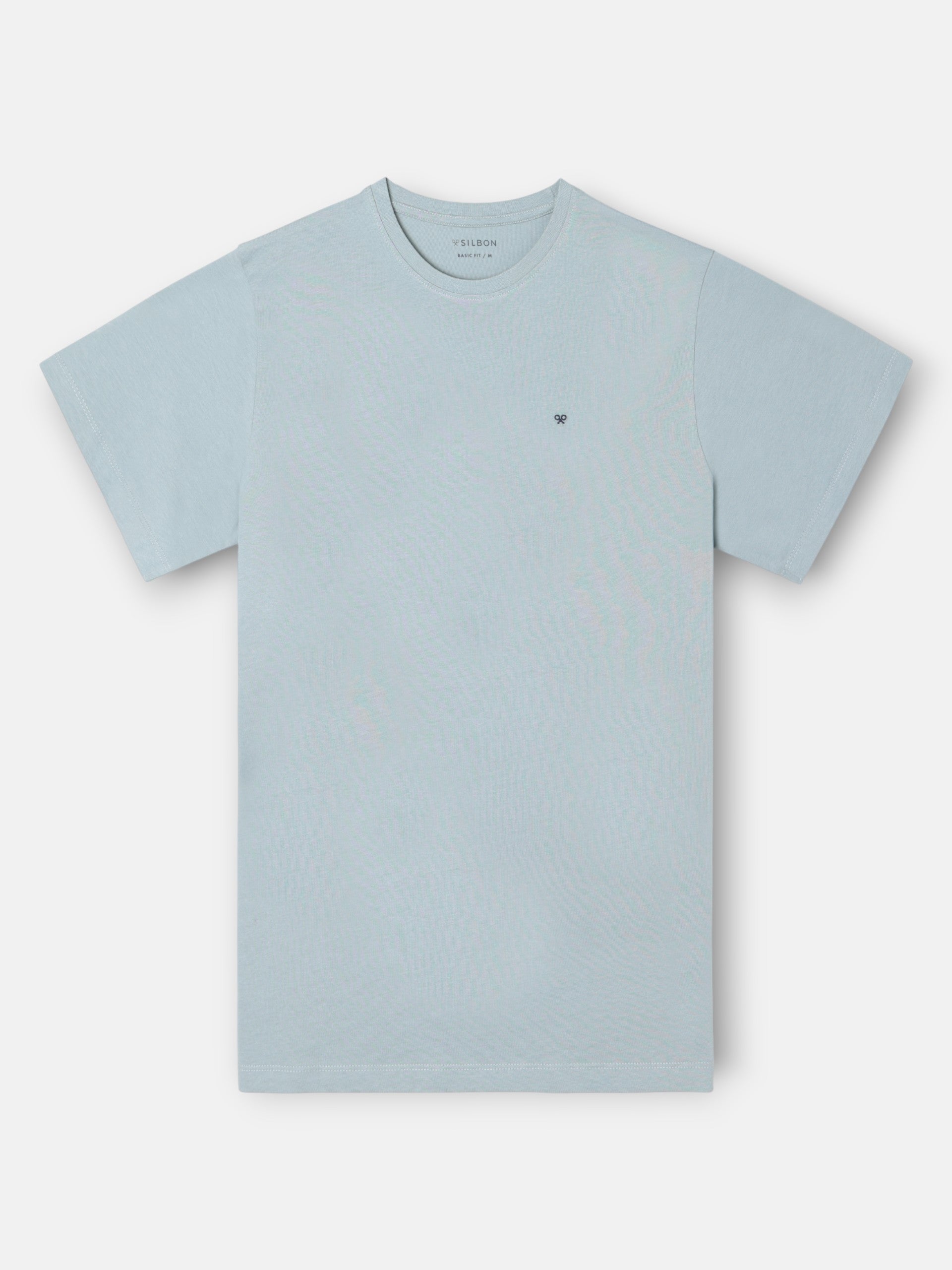 Camiseta minilogo verde cinzento
