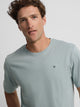 Camiseta minilogo verde cinzento
