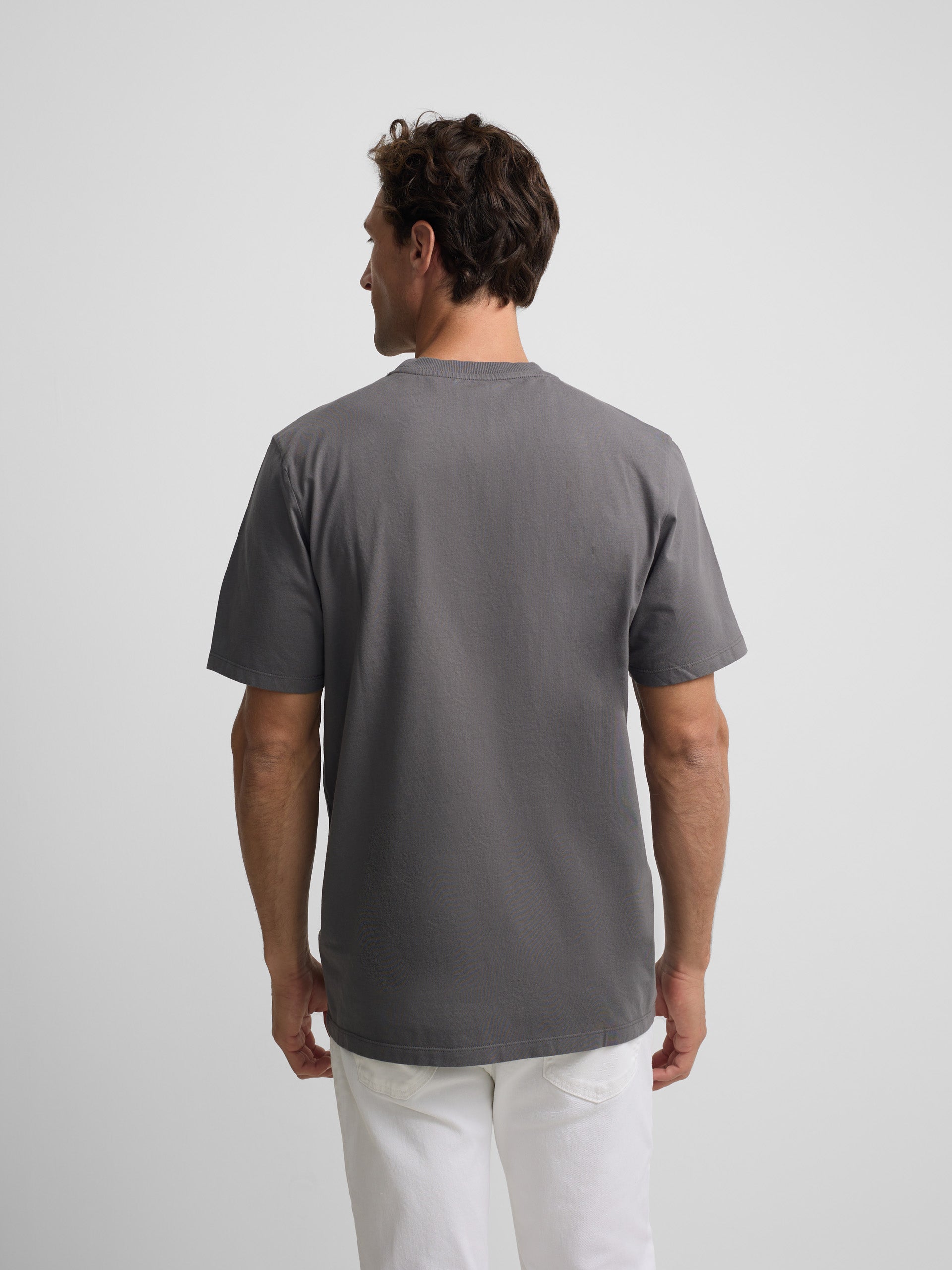 Camiseta clasica bolsillo minilogo gris