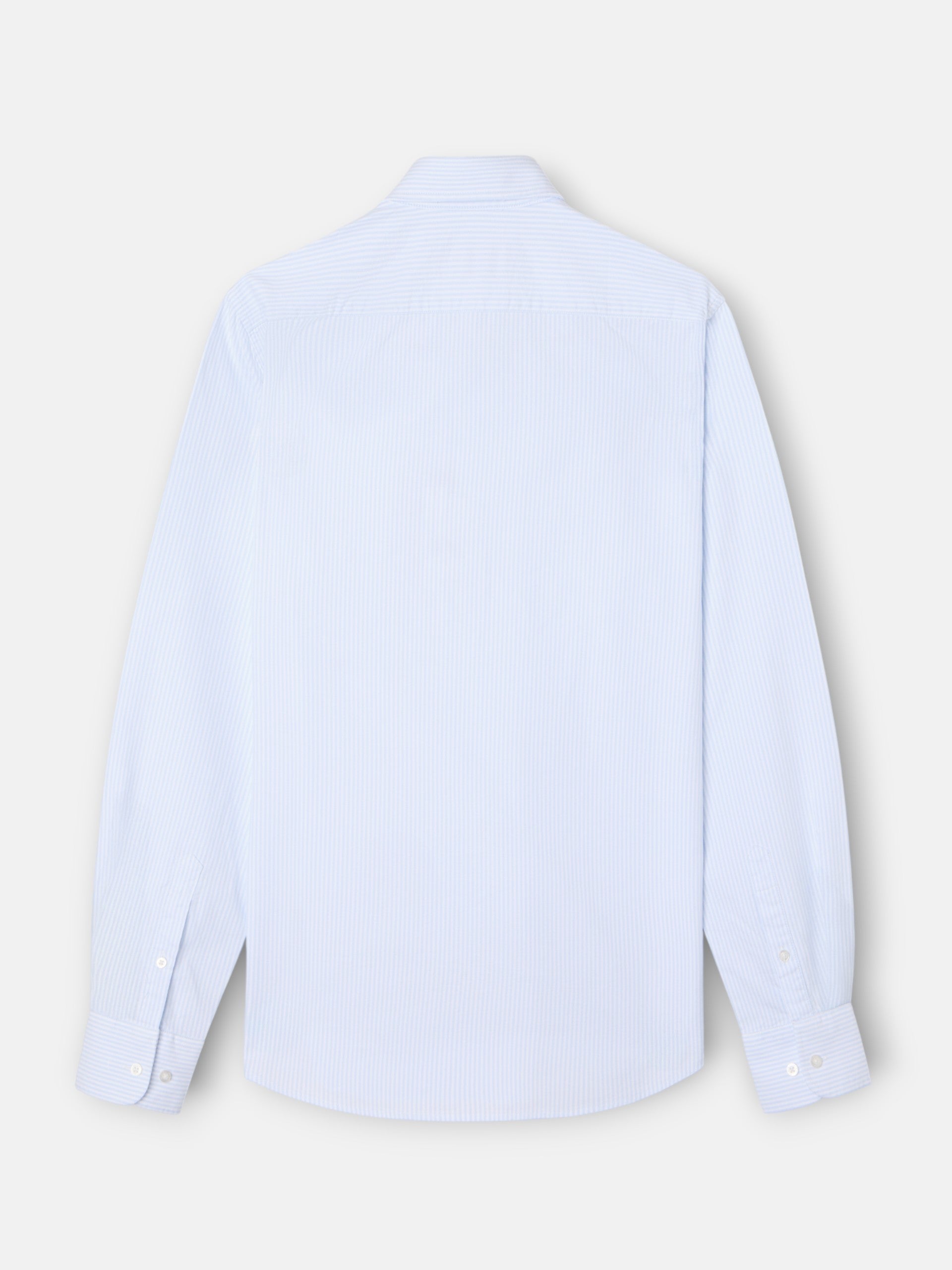 Polera sport oxford rayas celeste