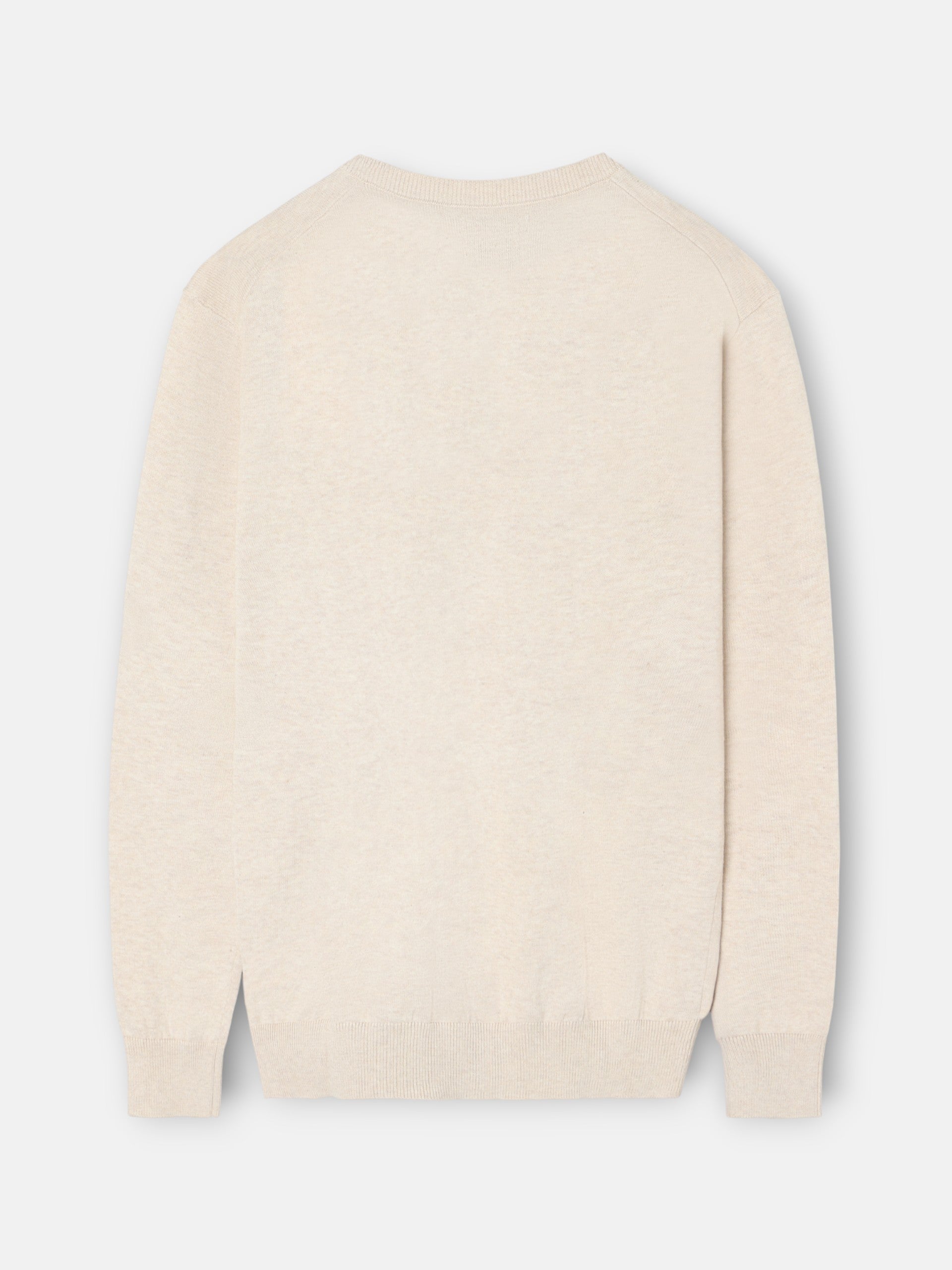 Plain cream crew neck sweater