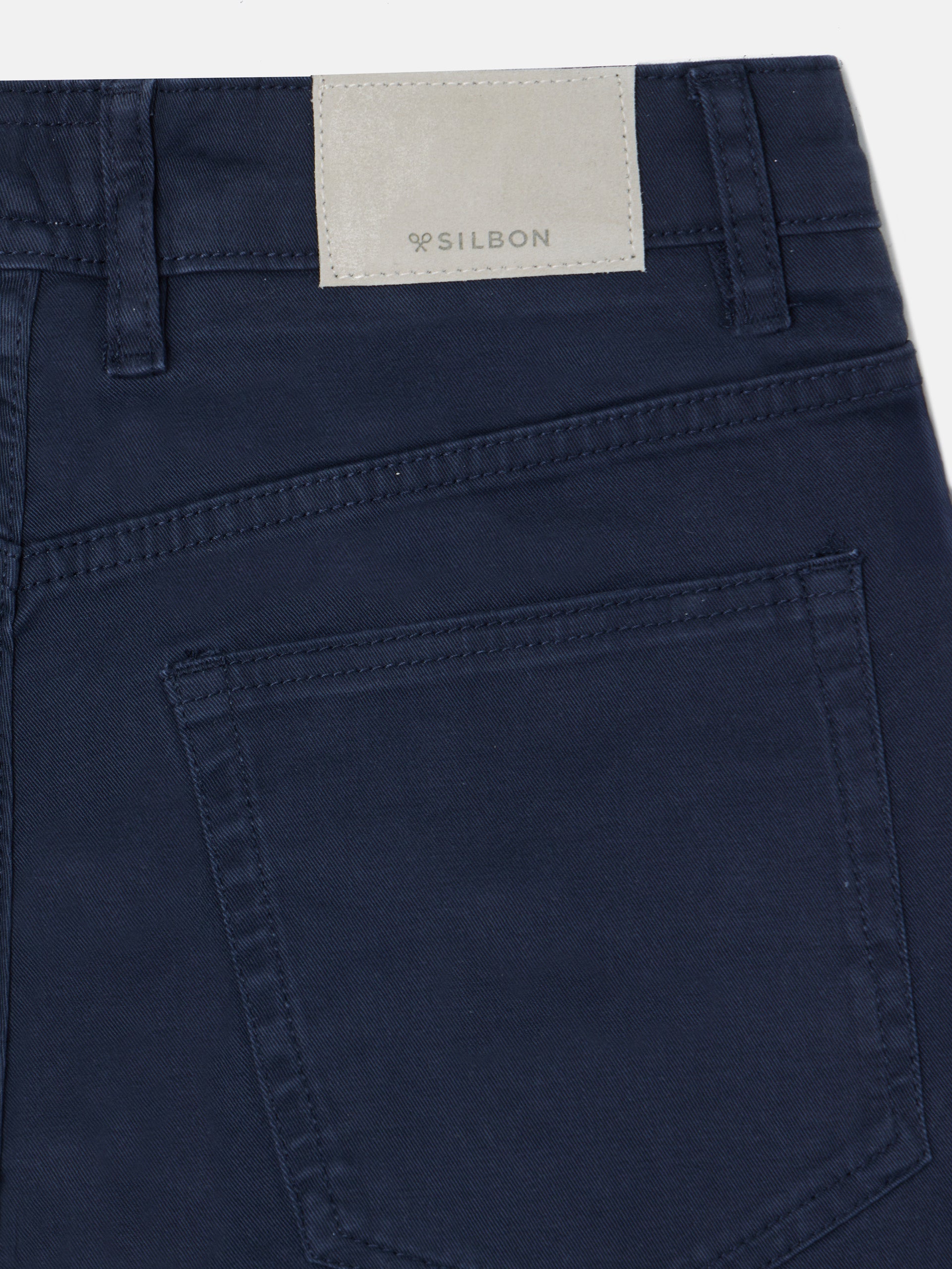 Calças desportivas cinco bolsos azul navy