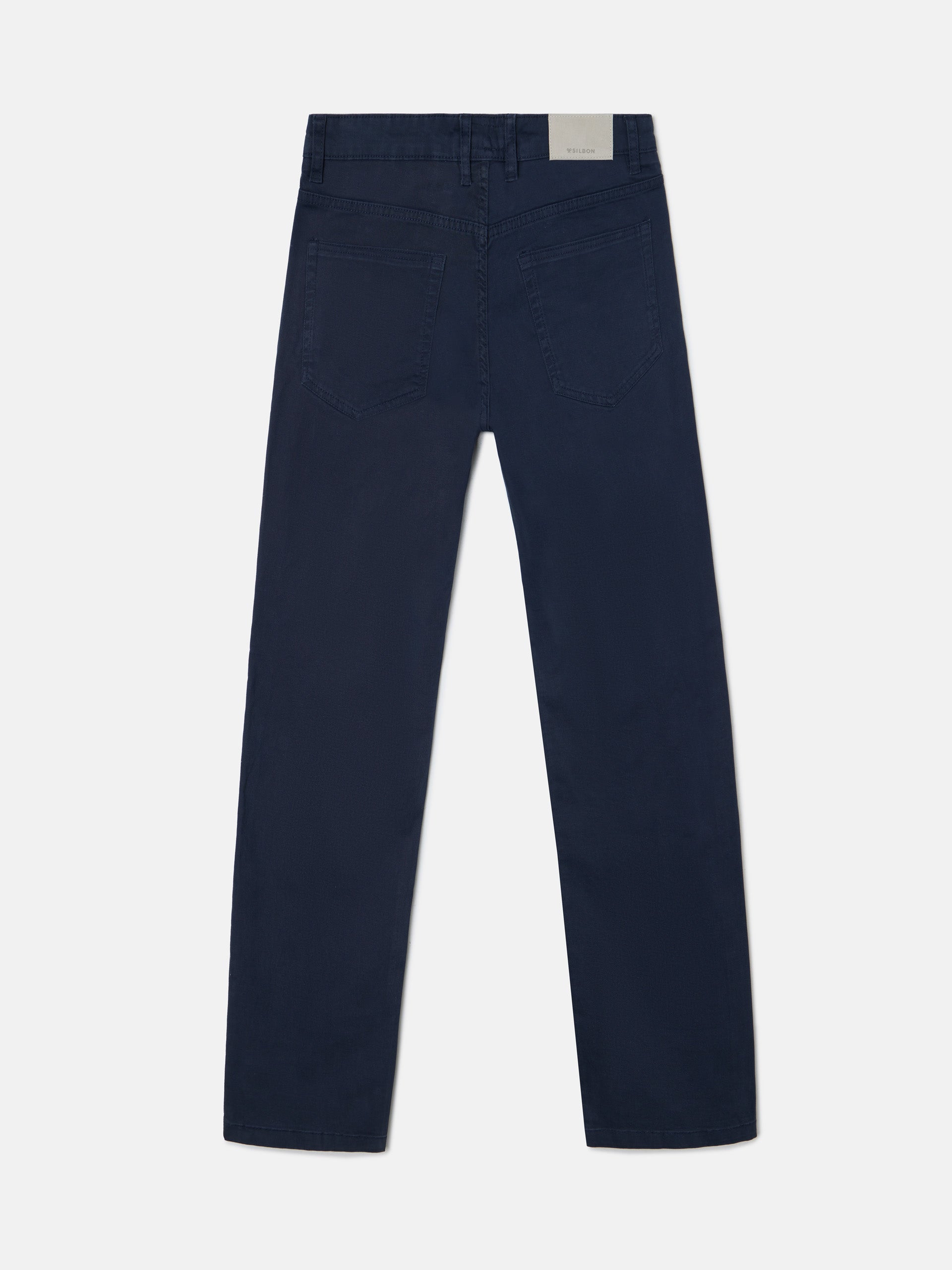 Calças desportivas cinco bolsos azul navy