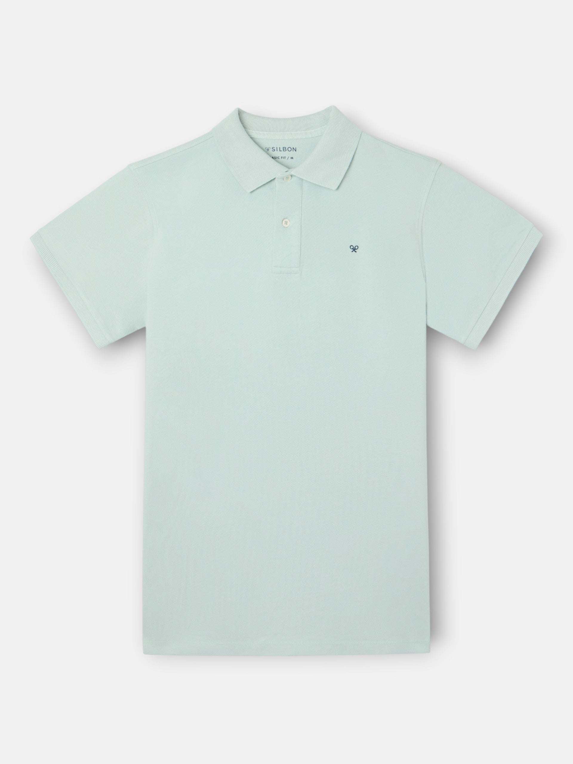 Polo clasico liso azul claro