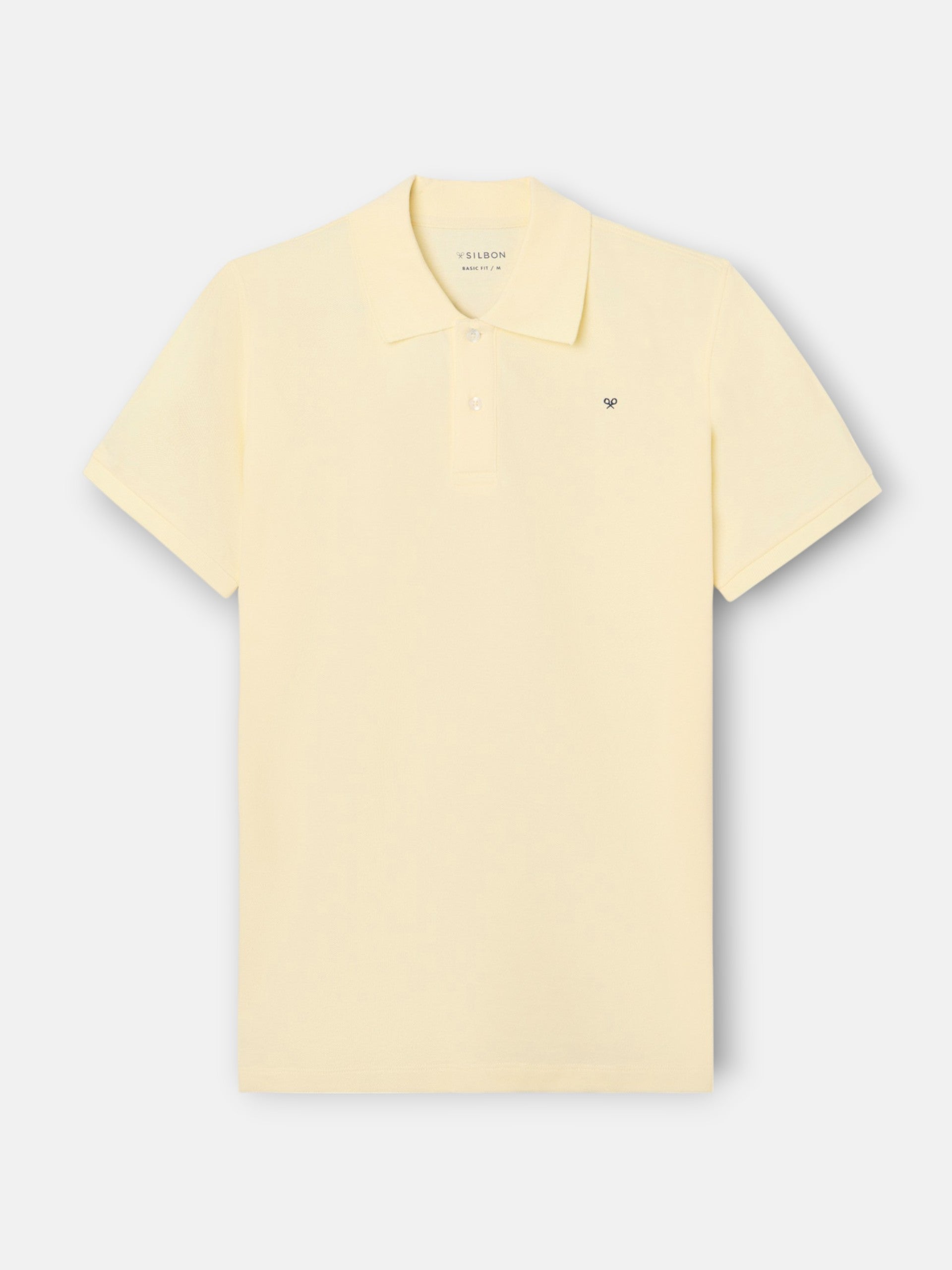 Polo classique uni jaune
