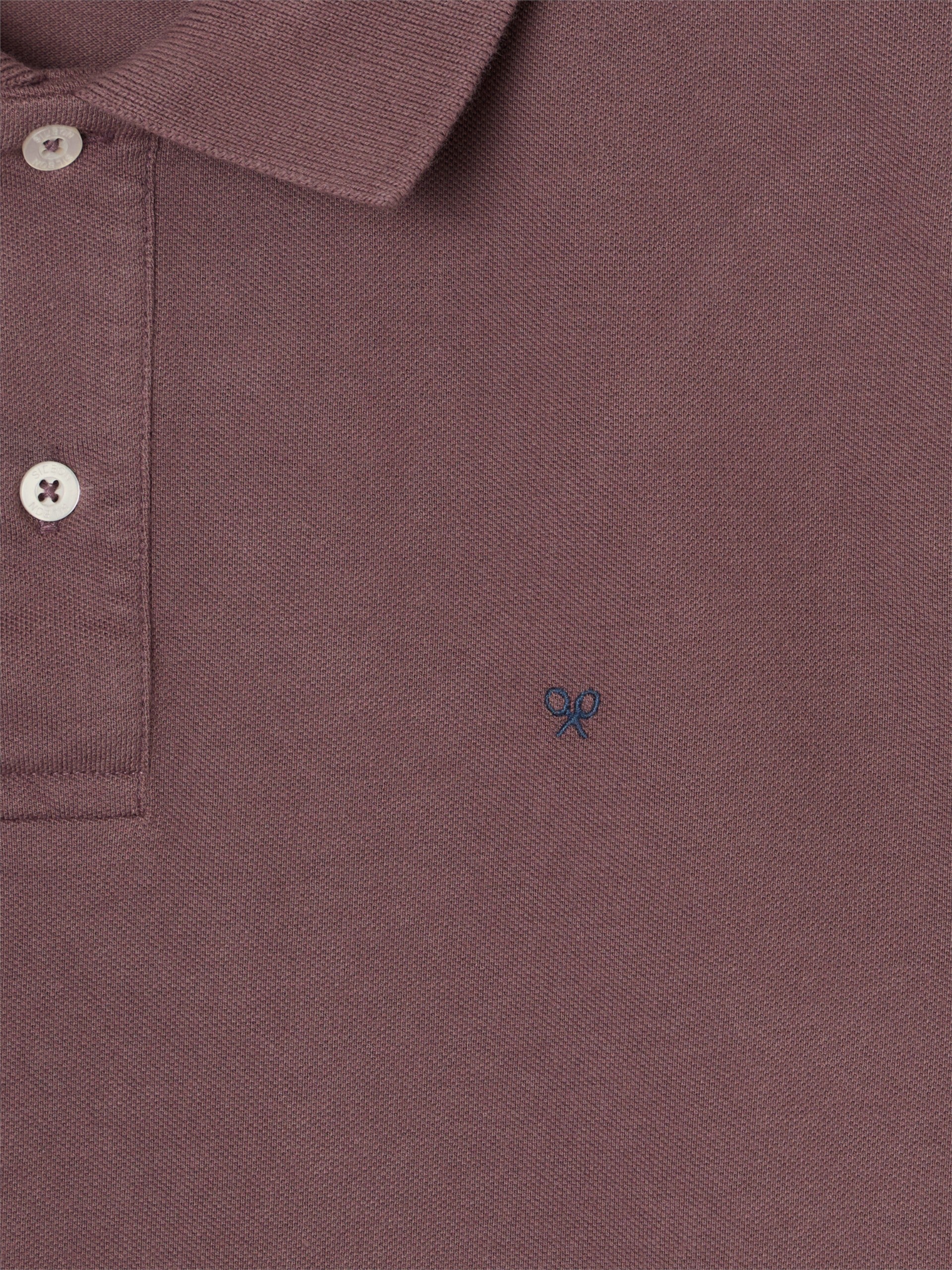 Polo classique uni bordeaux clair