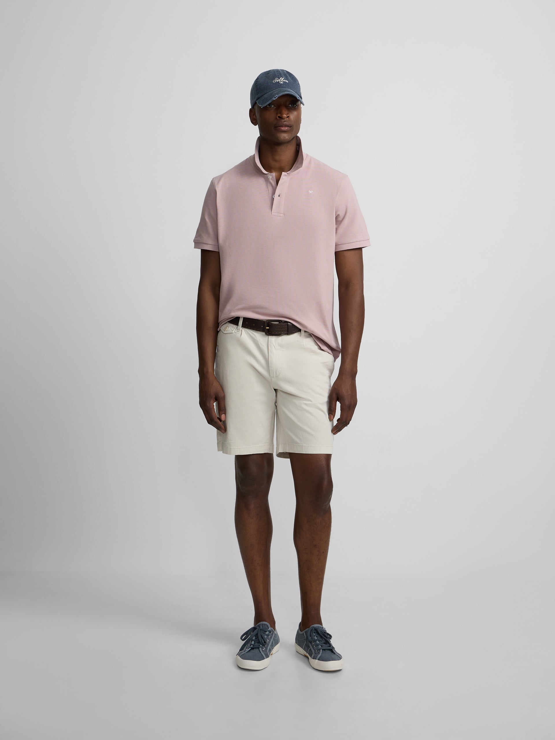 Polo classique uni rose