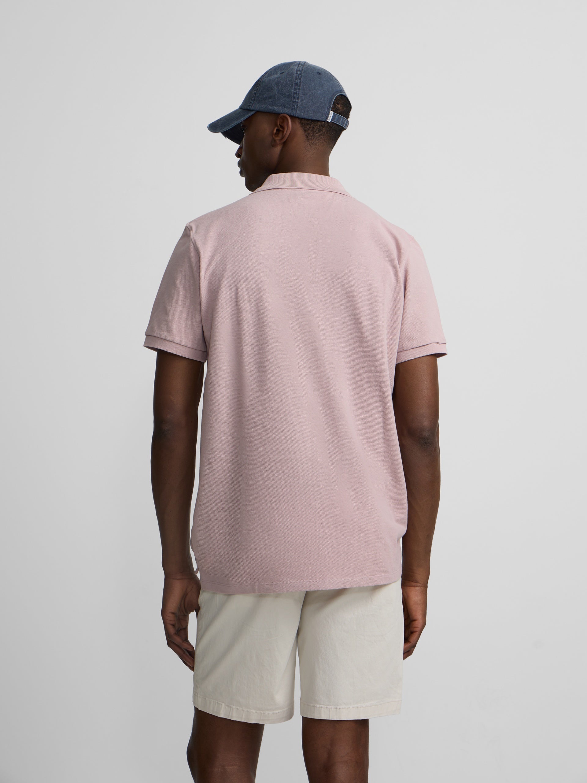 Polo classique uni rose