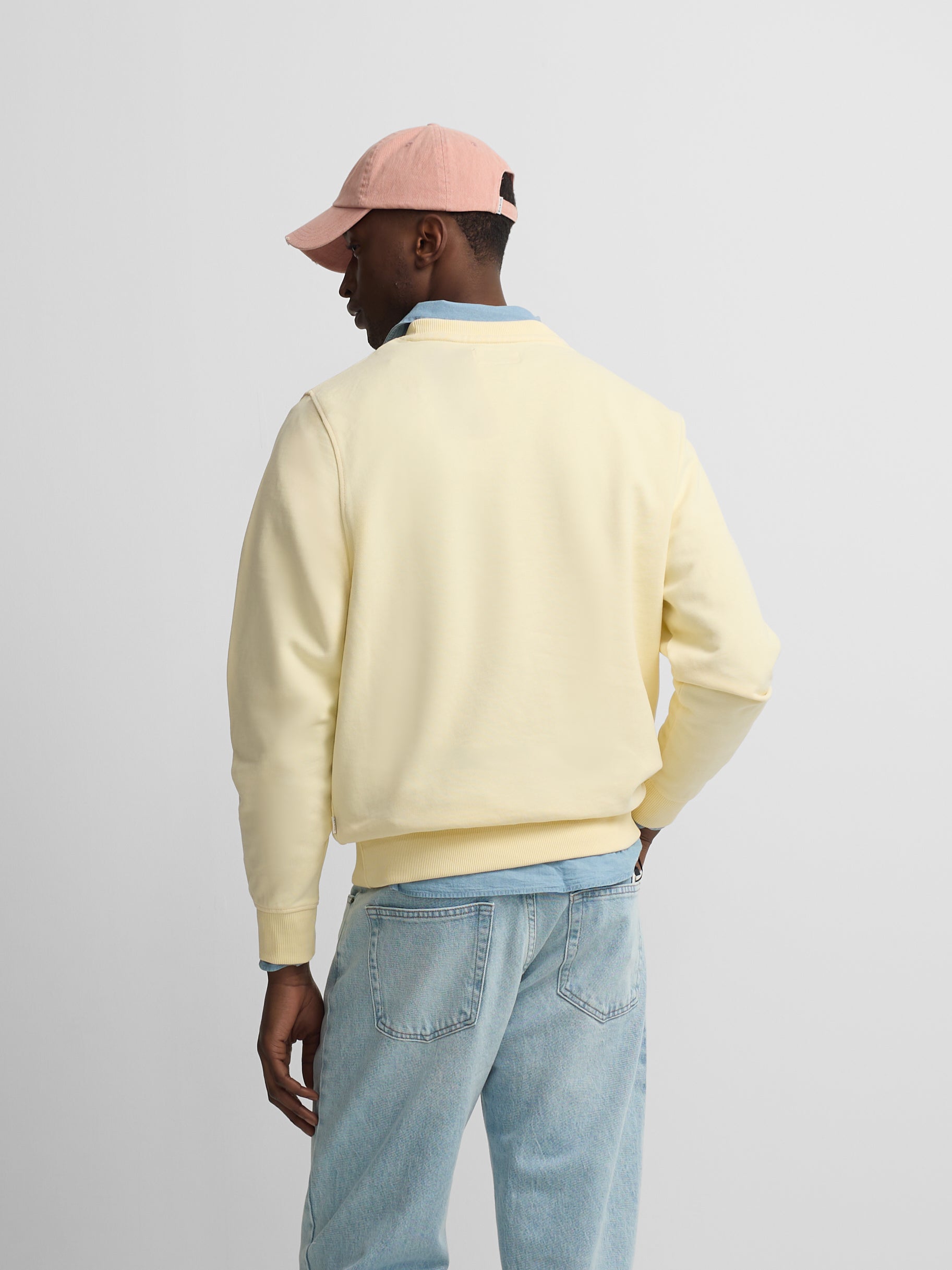 Sweat-shirt Silbon minilogo jaune