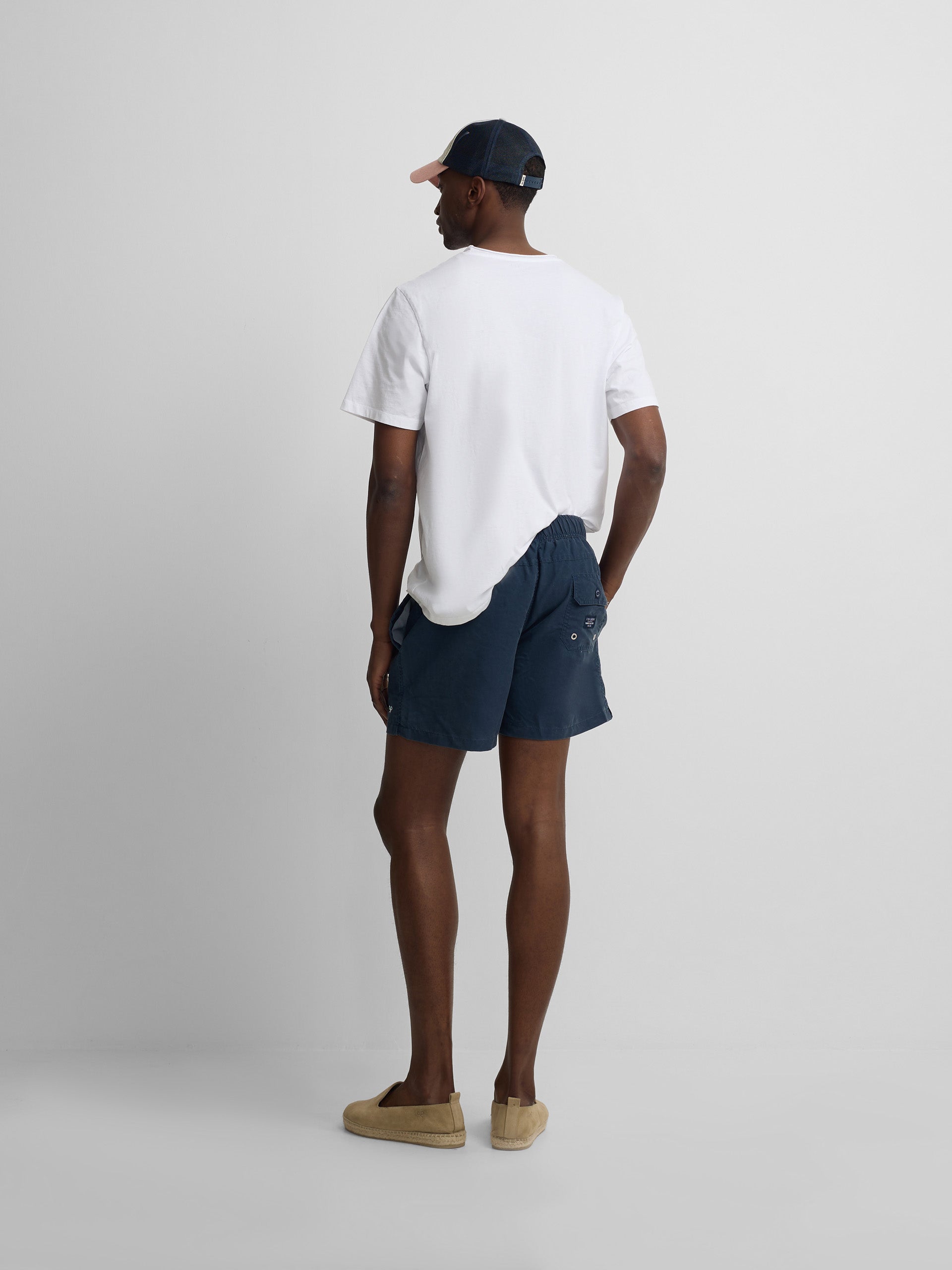 Navy blue plain swimsuit