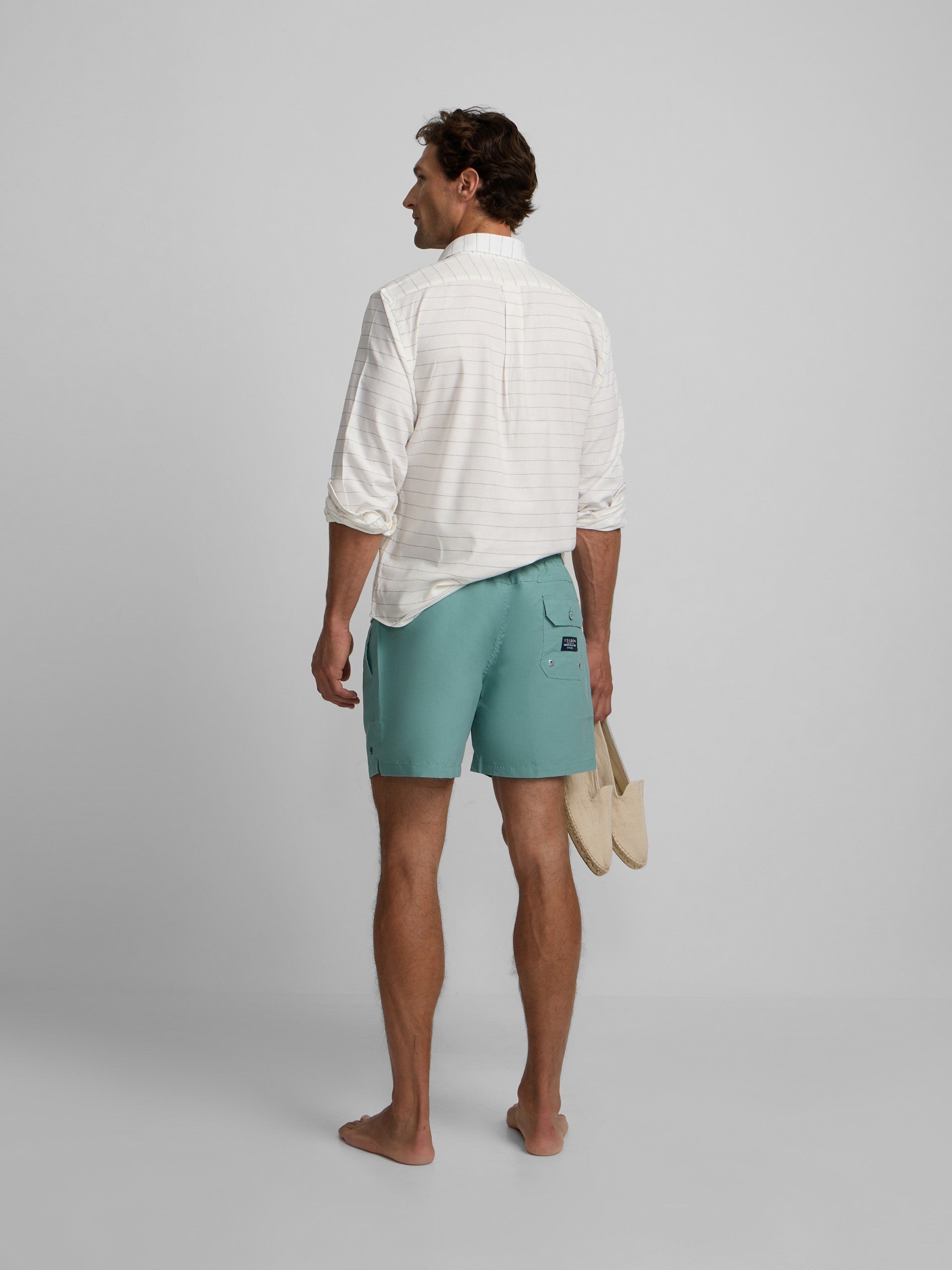 Maillot de bain uni aigue-marine