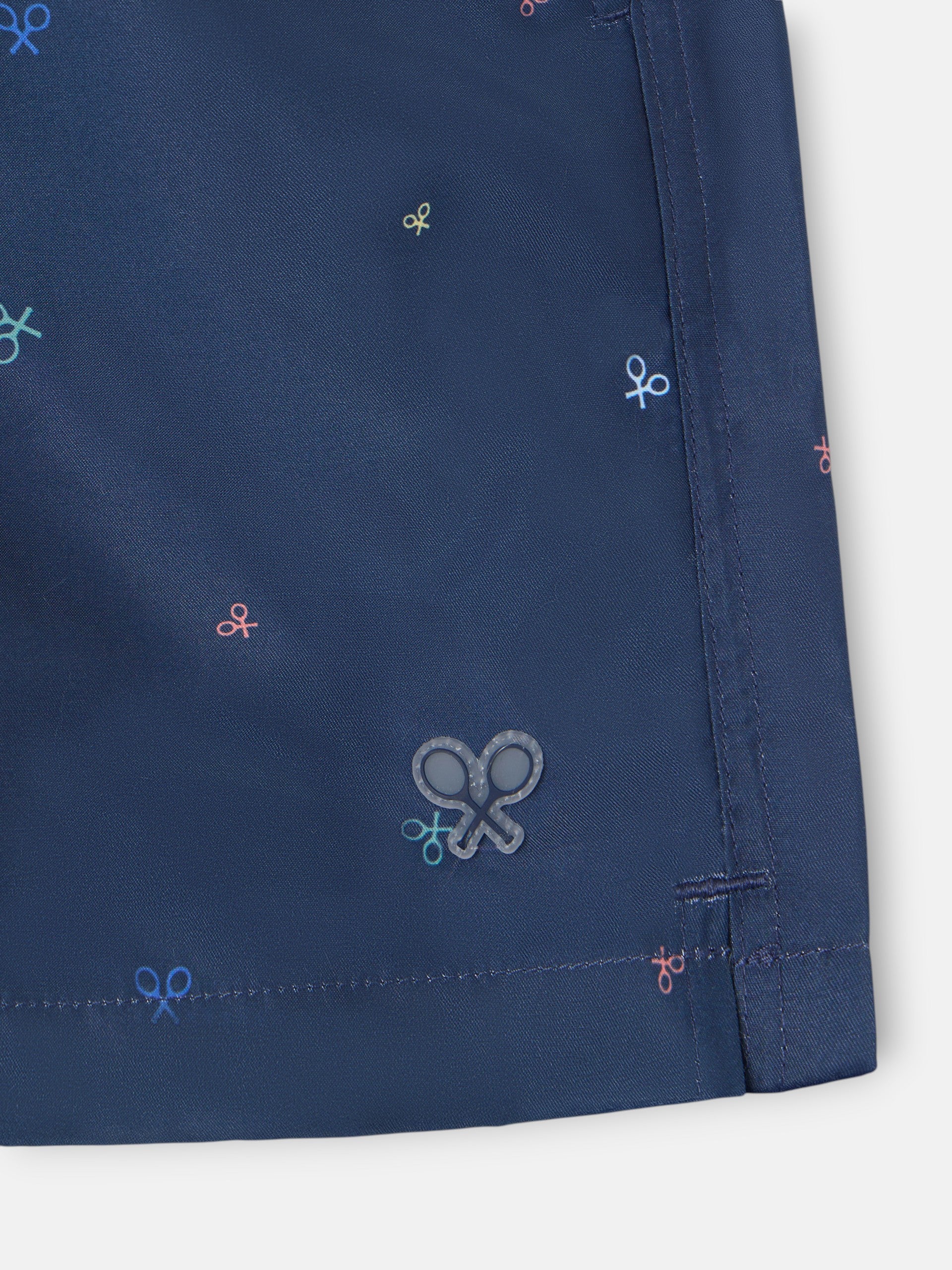 Multiracket swimsuit in navy blue