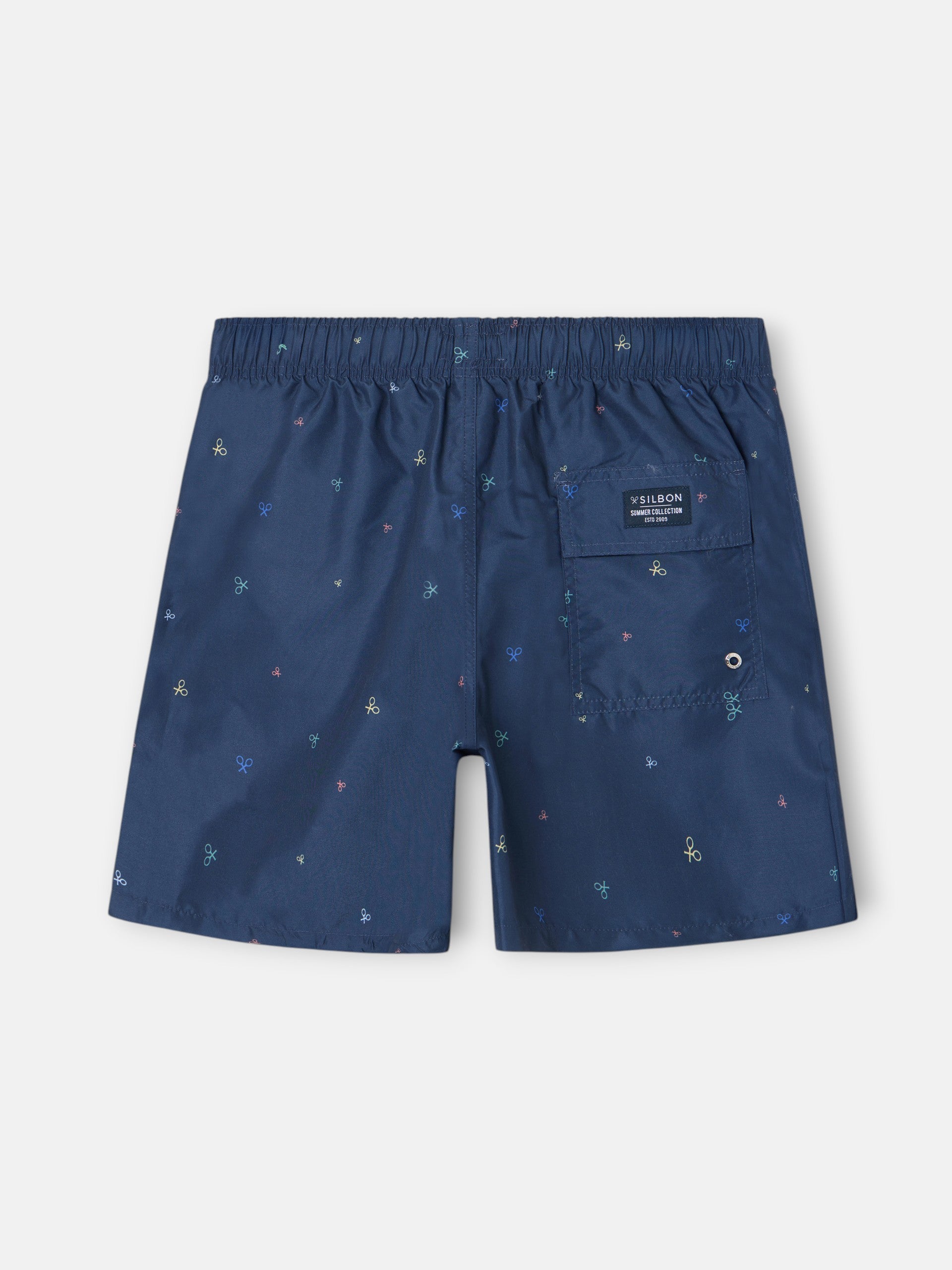 Multiracket swimsuit in navy blue