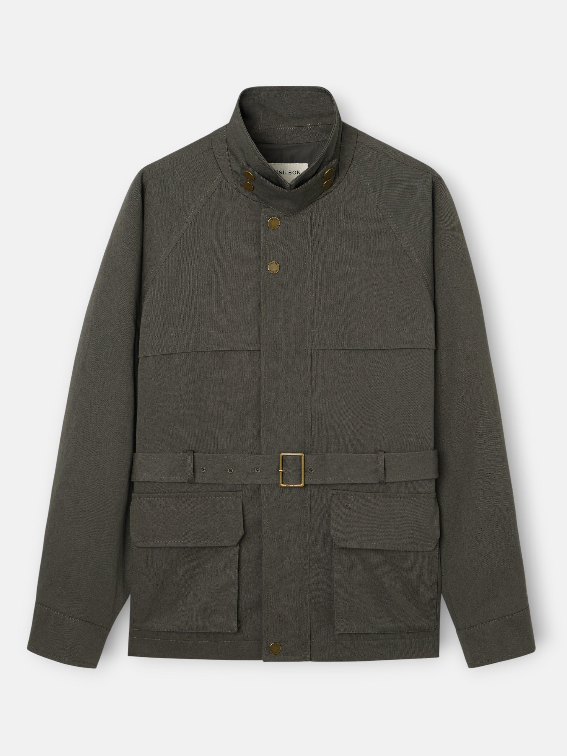Chaqueta casual cinturon verde