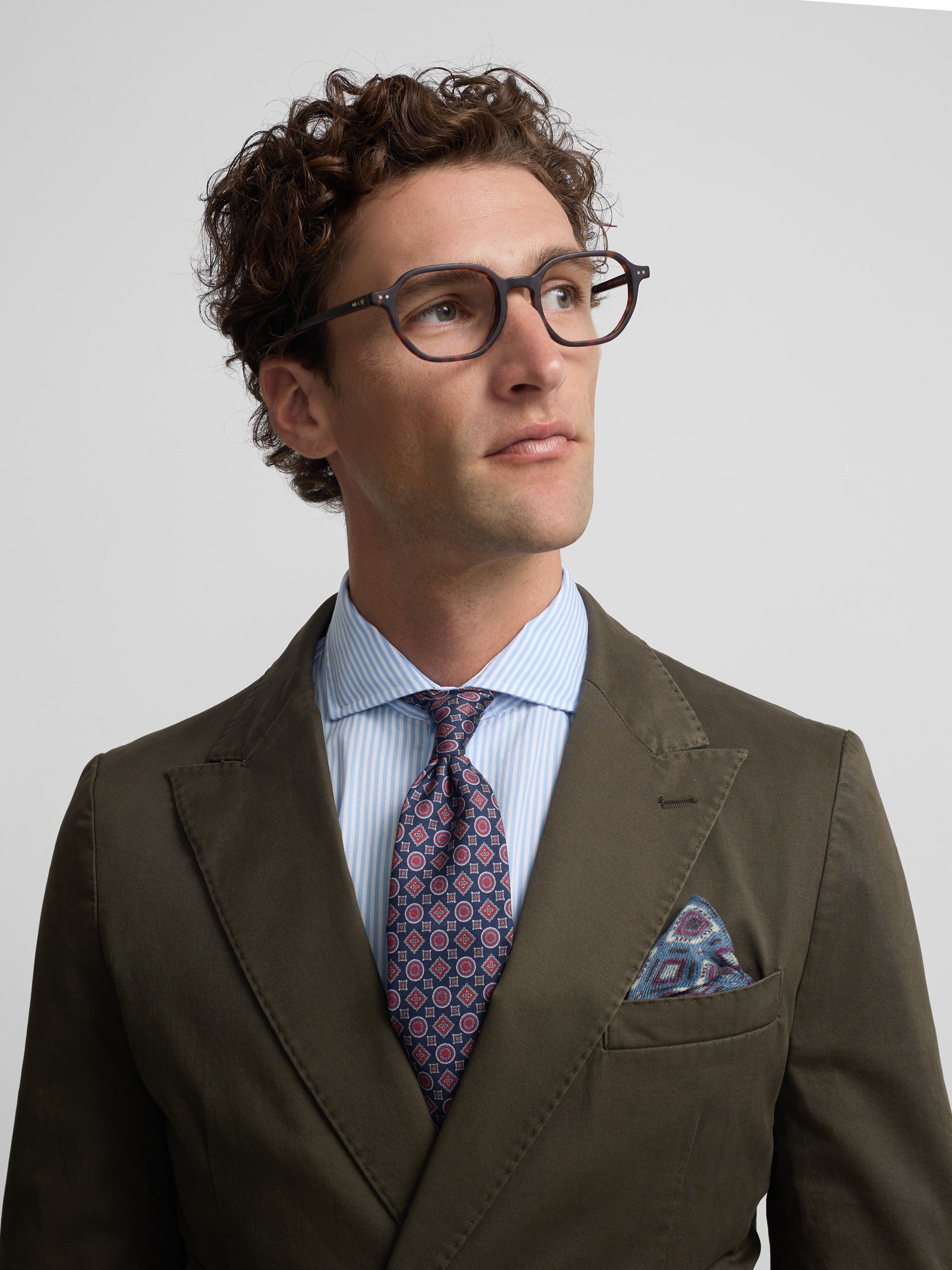 Blazer cruzado casual verde