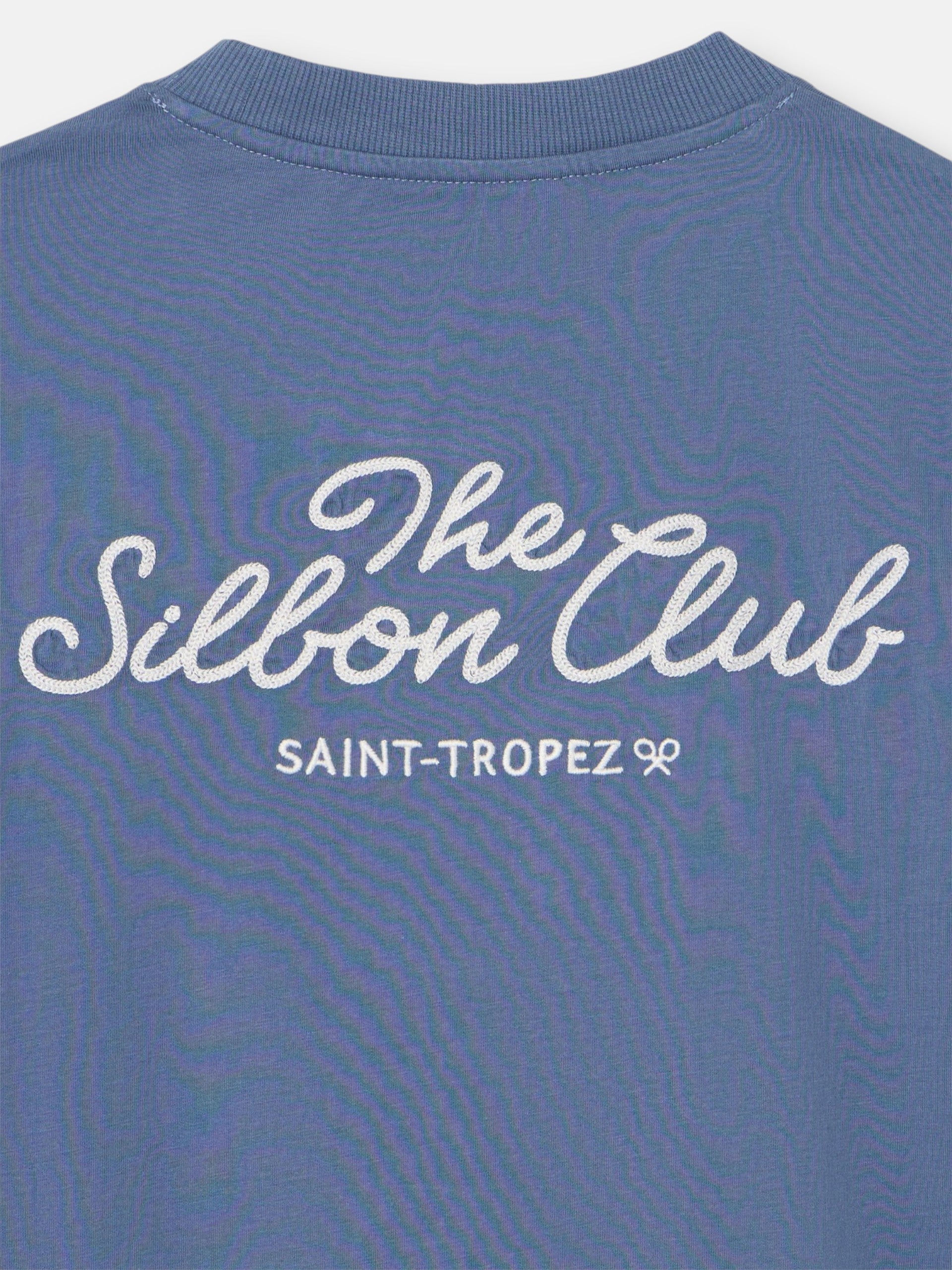 T-shirt Silbon club Saint Tropez bleu marine