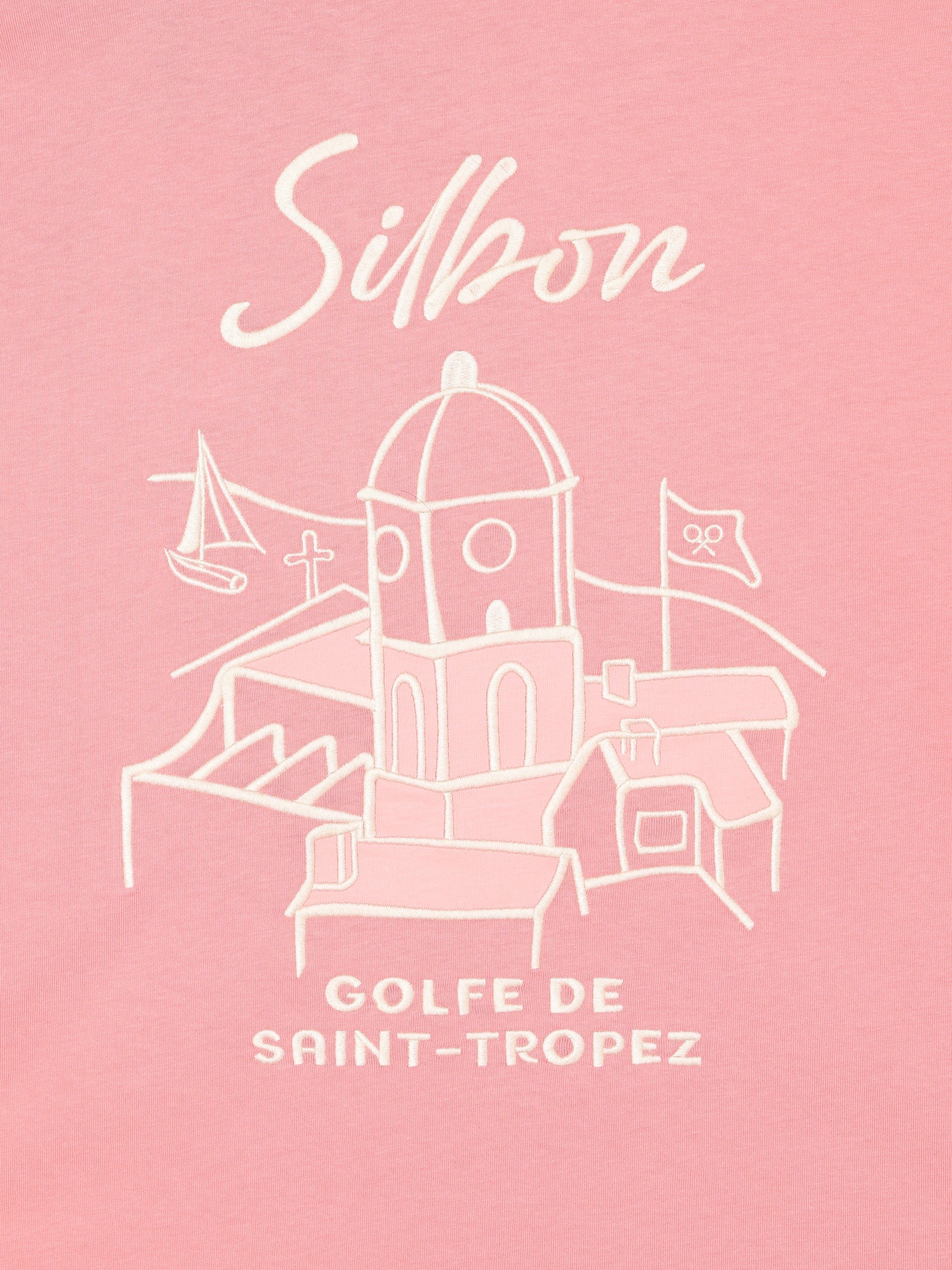 T-shirt Golf de Saint-Tropez corail