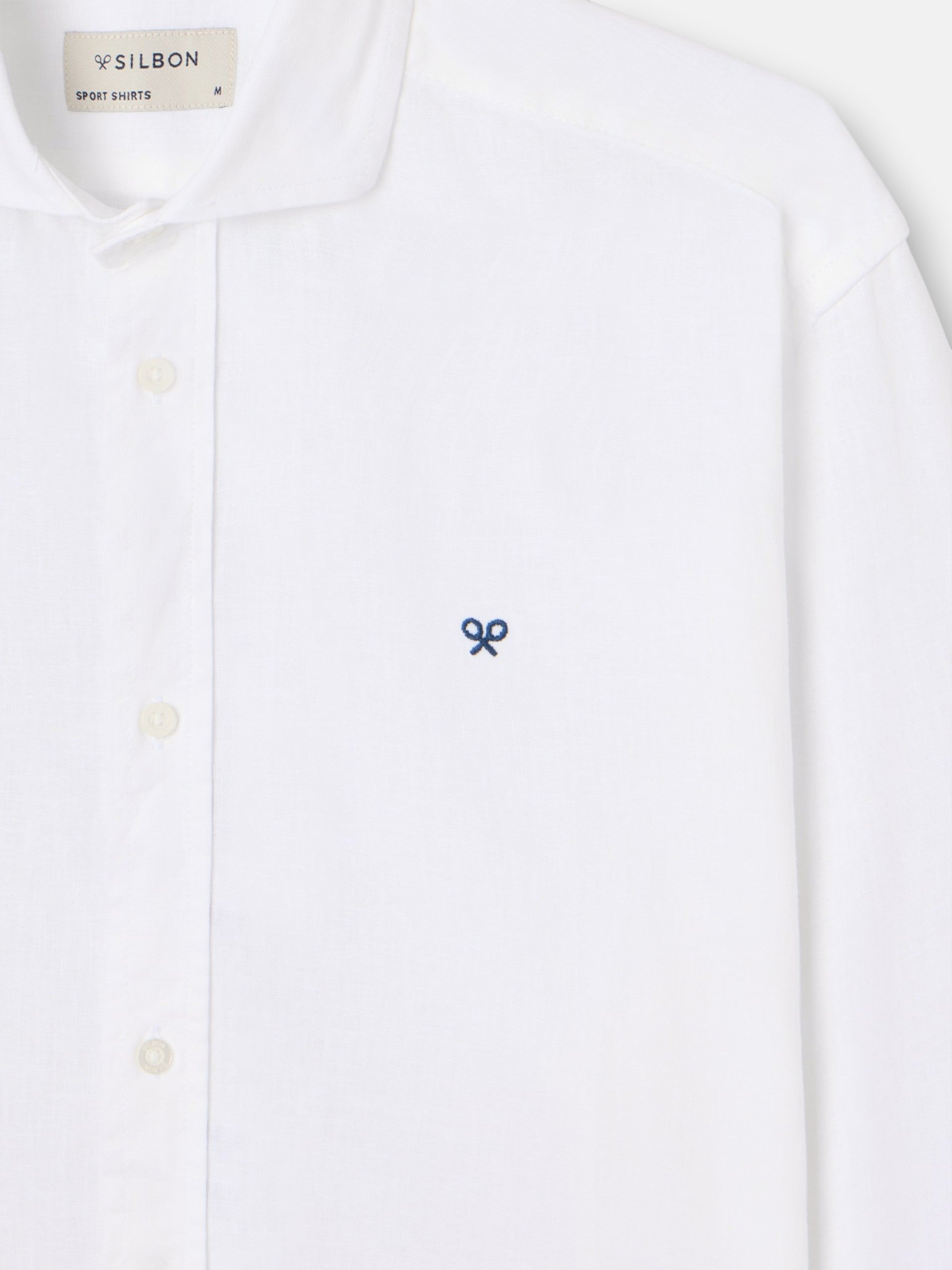 White linen sport shirt