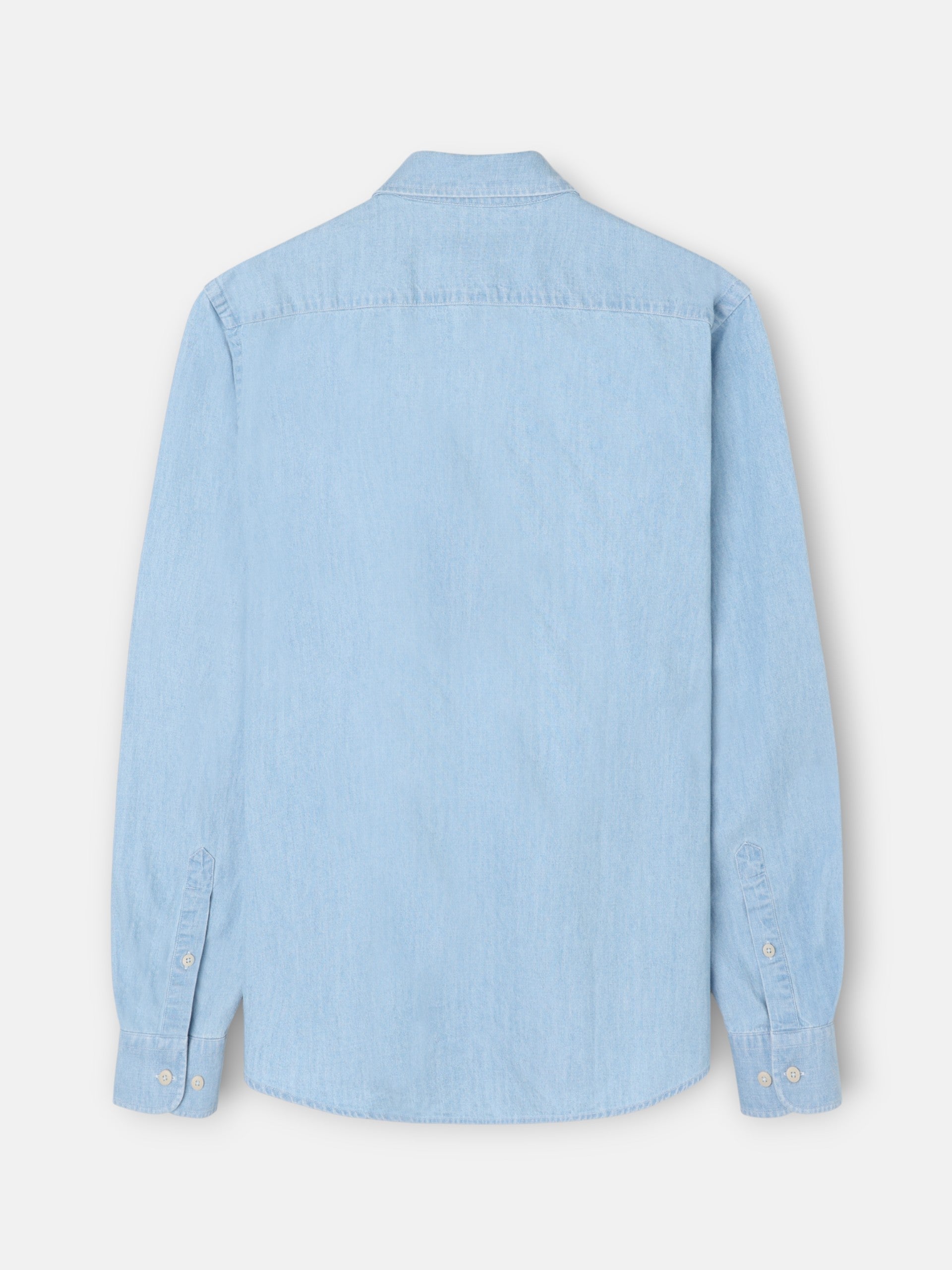 Polera bolsillos denim cruise azul claro