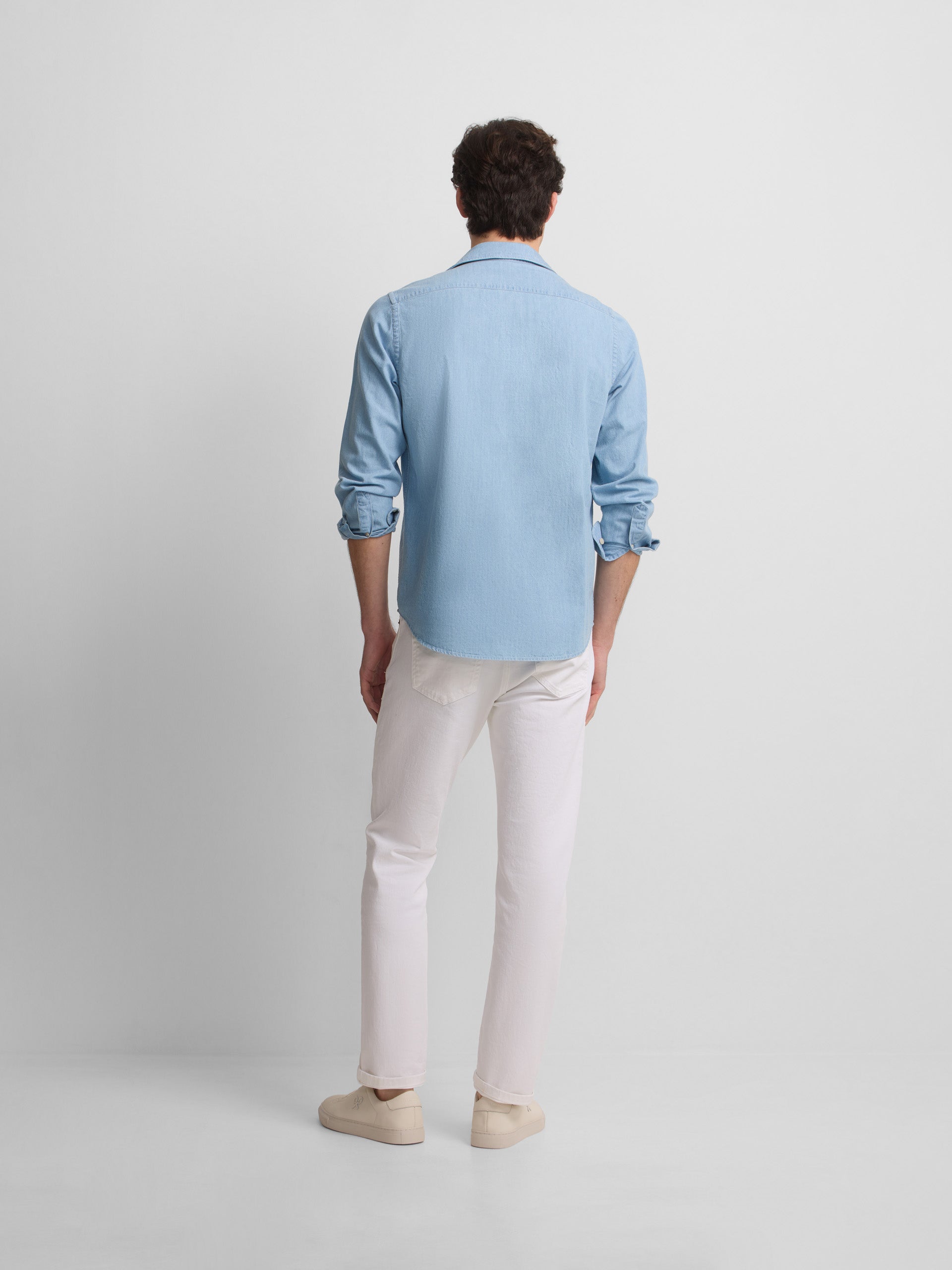 Polera bolsillos denim cruise azul claro