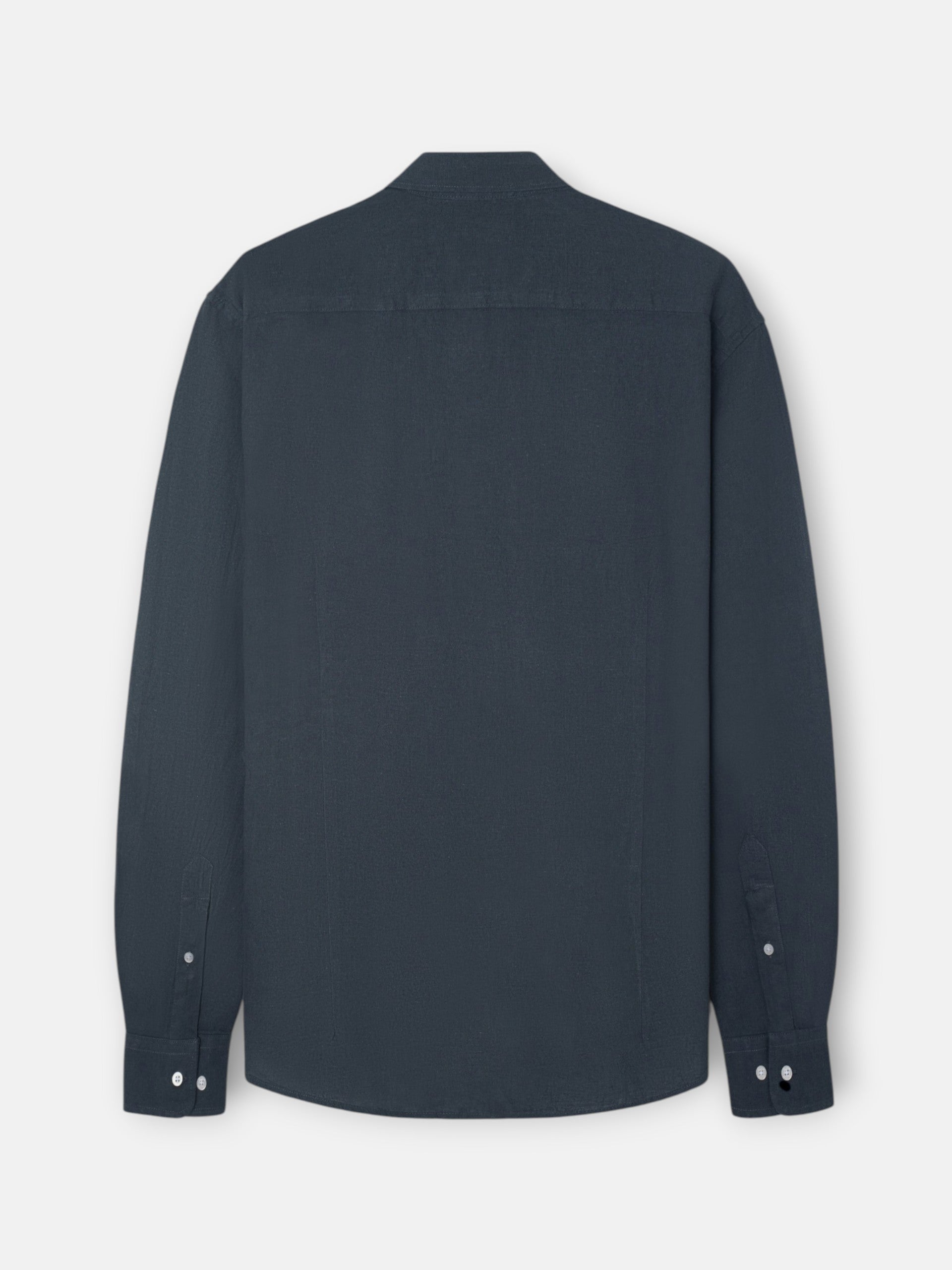 Camisa sport linho azul escuro cinzento