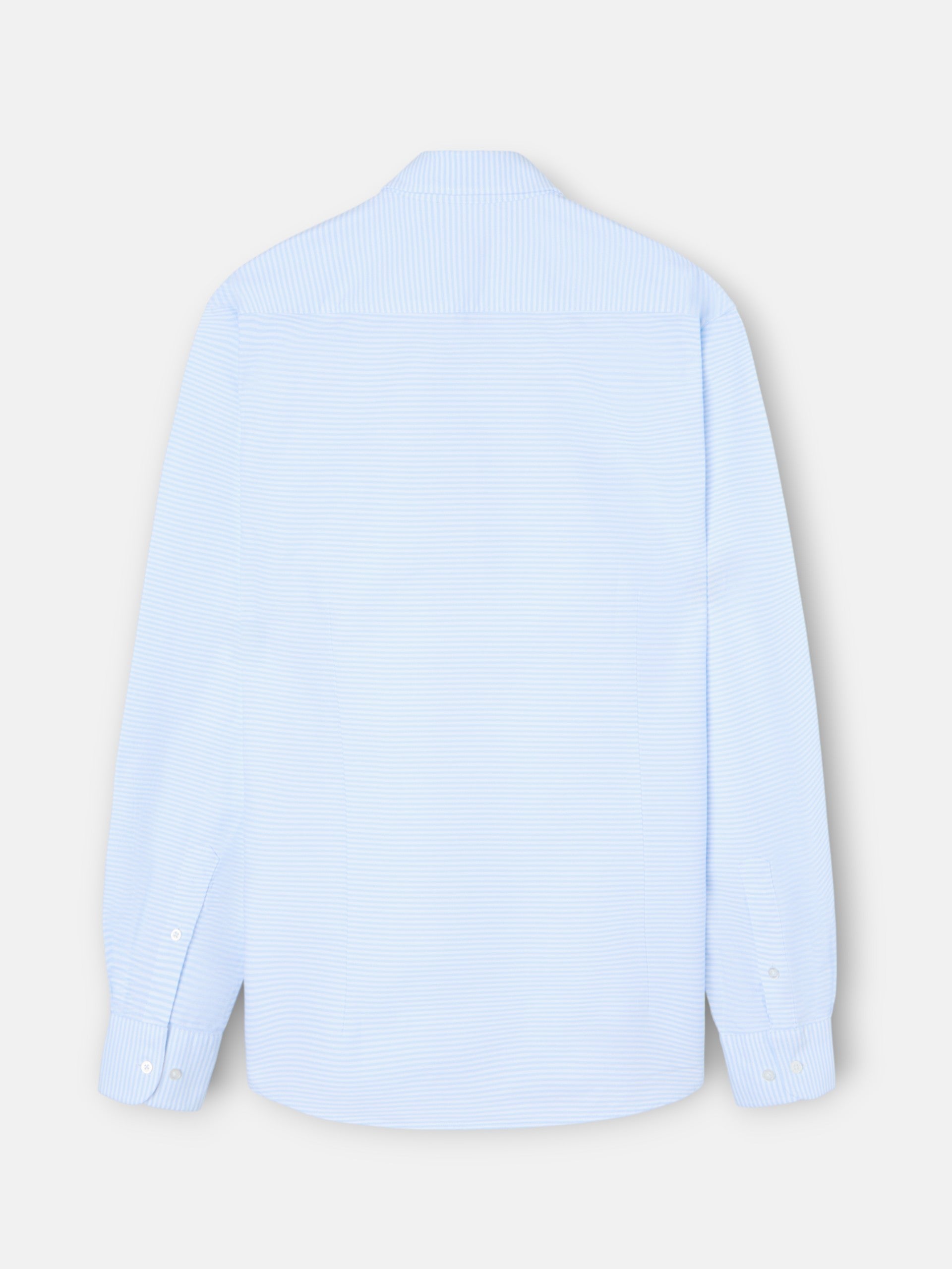 Camisa sport oxford rayas horizontales celeste