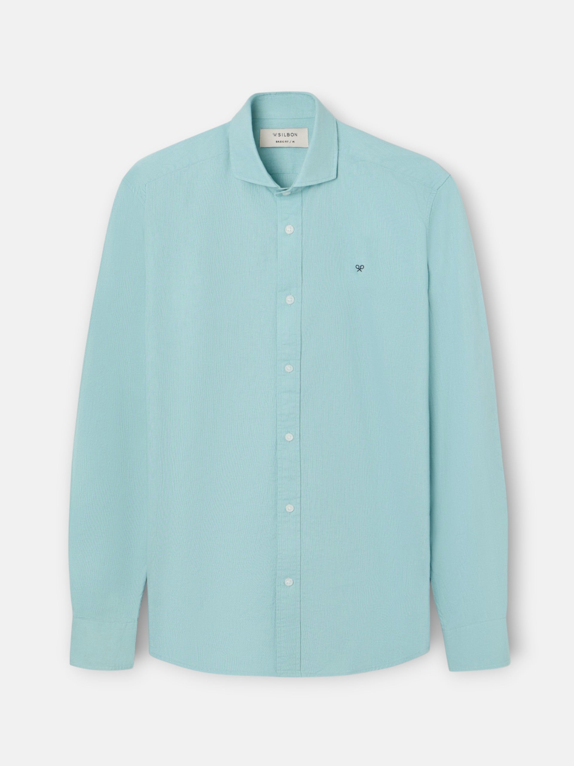 Camisa sport summer lino aguamarina