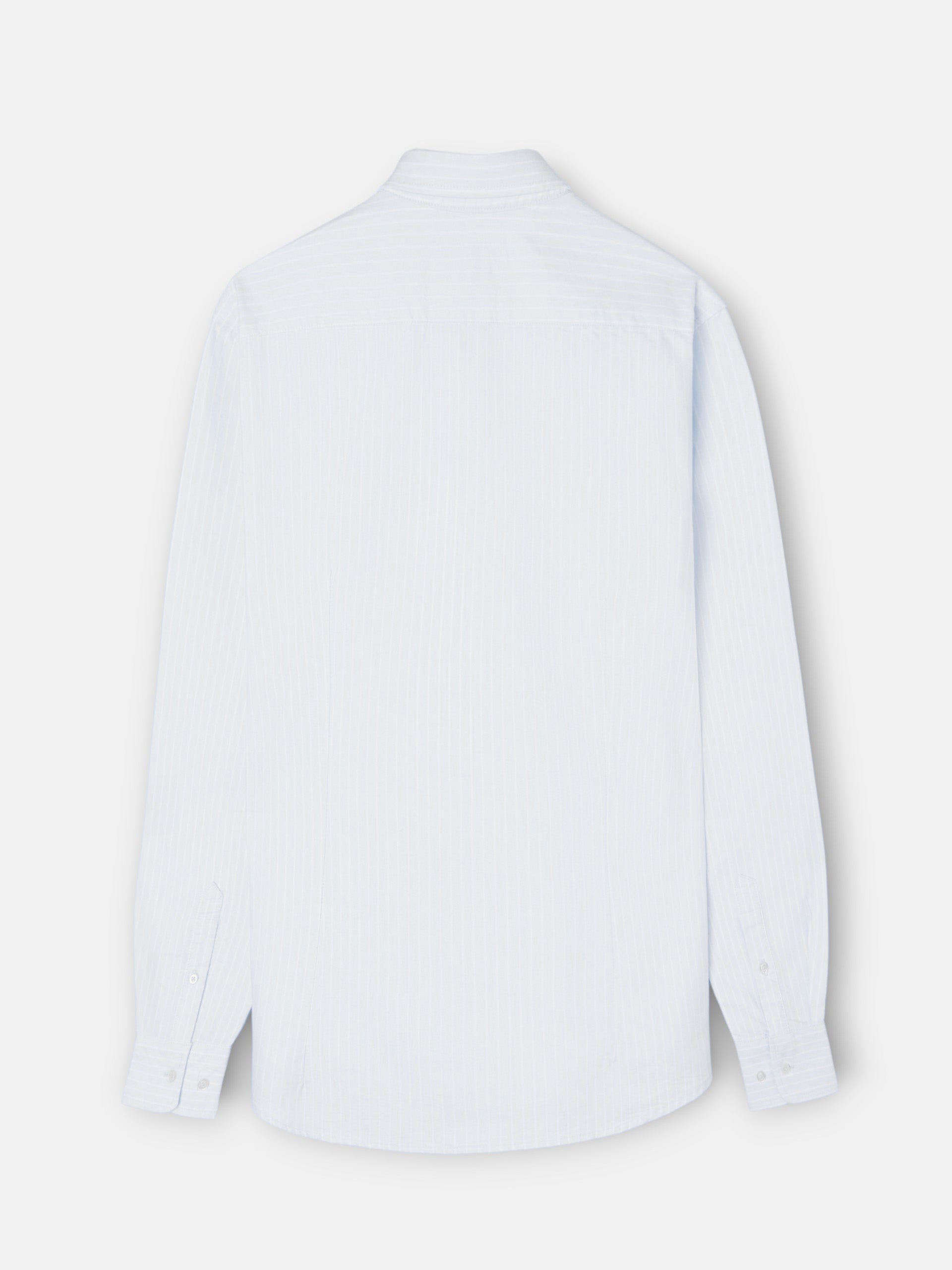 Camisa sport oxford rayas blancas celeste