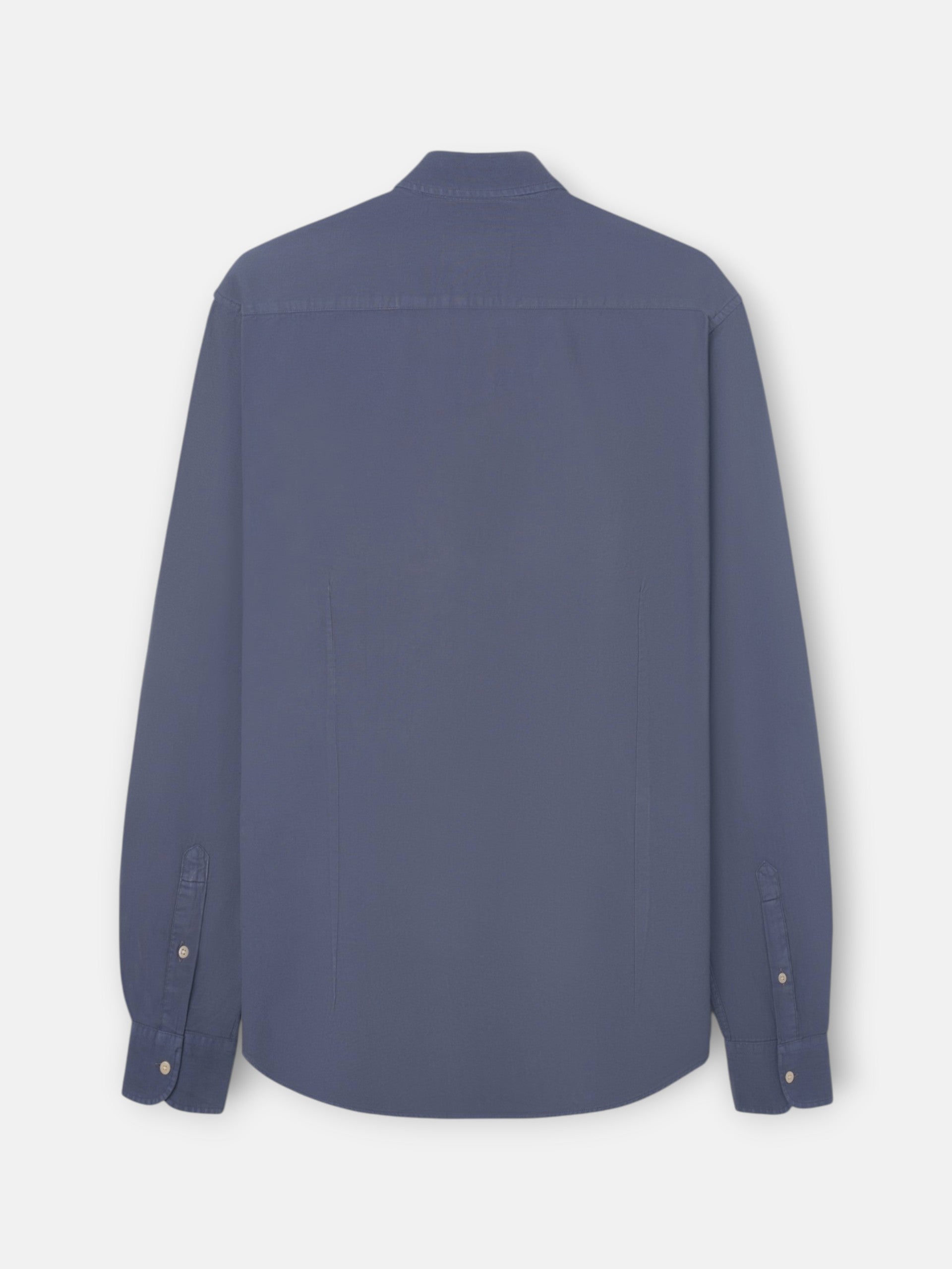 Blue worn pocket sport shirt