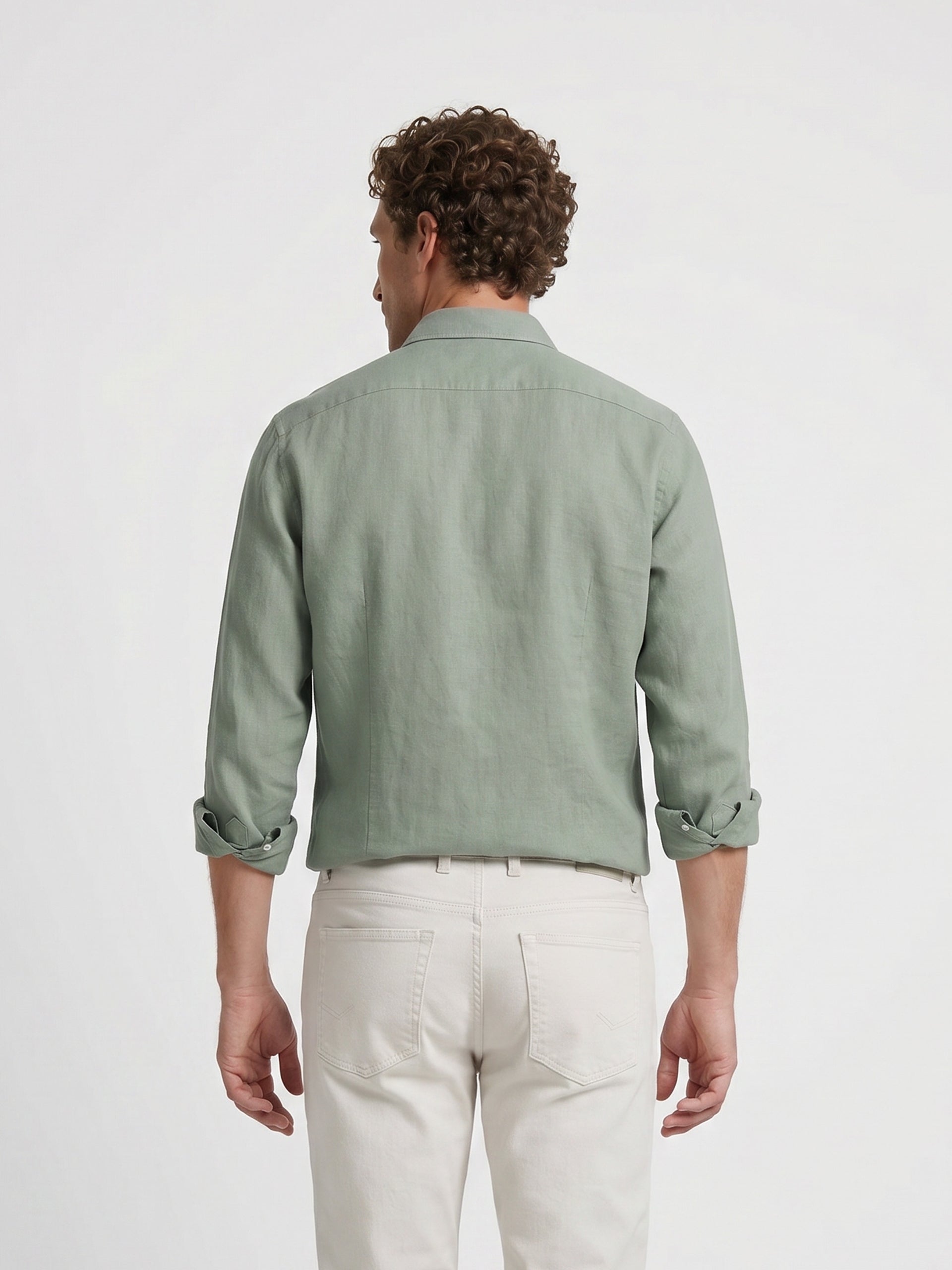 Camisa desportiva linho verde