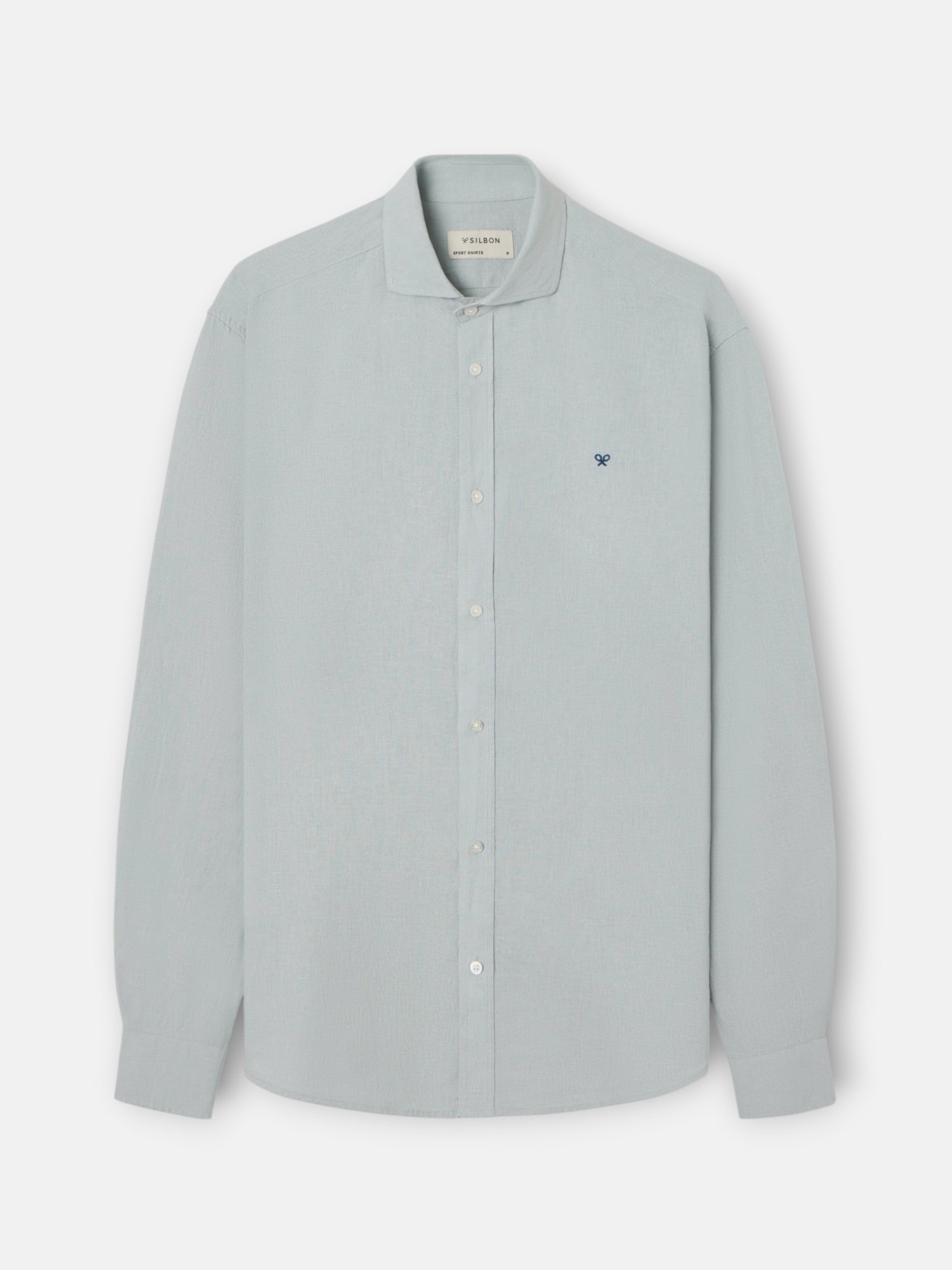 Camisa desportiva de linho verde claro