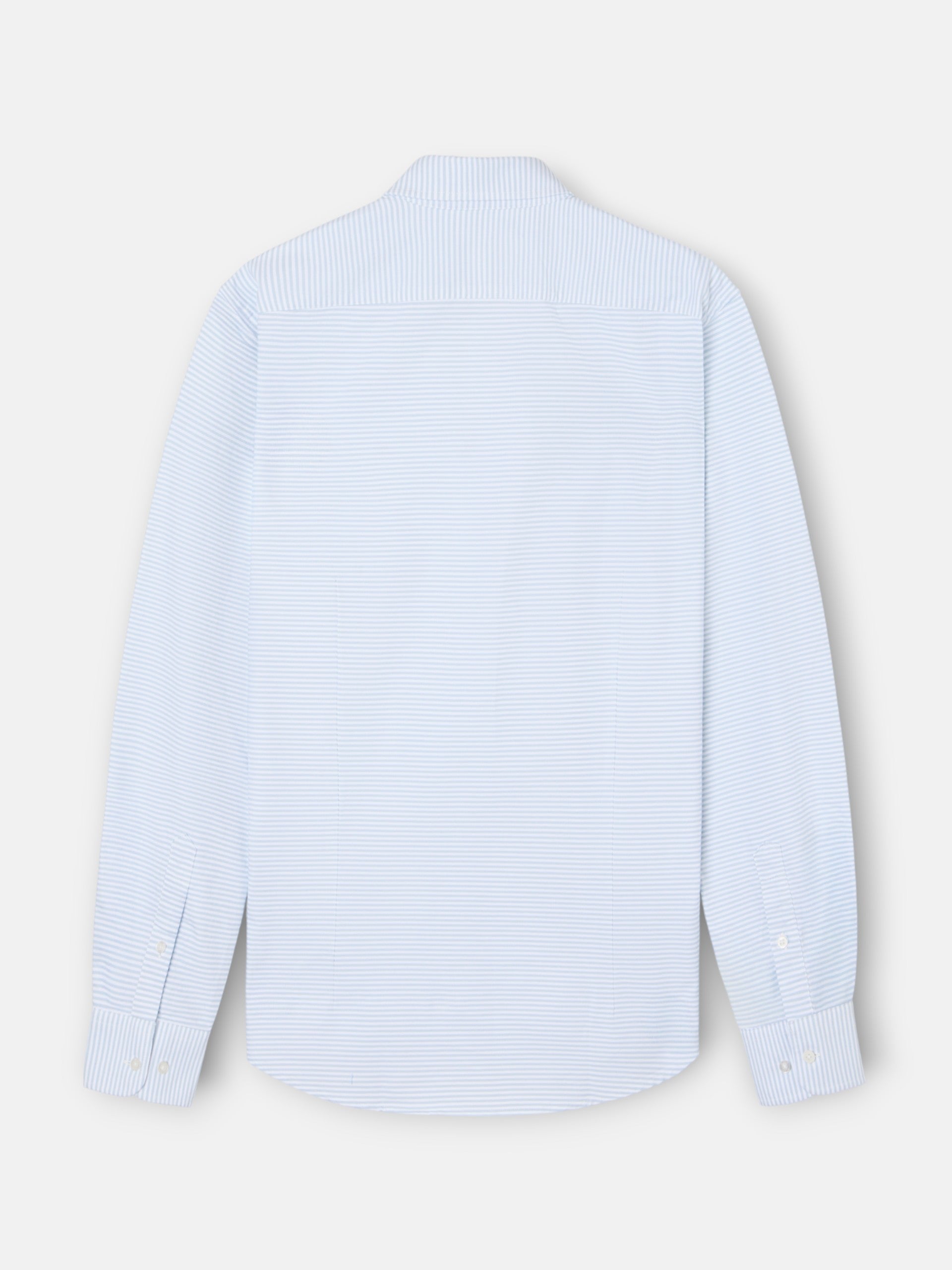 Camisa sport oxford rayas horizontales verdes