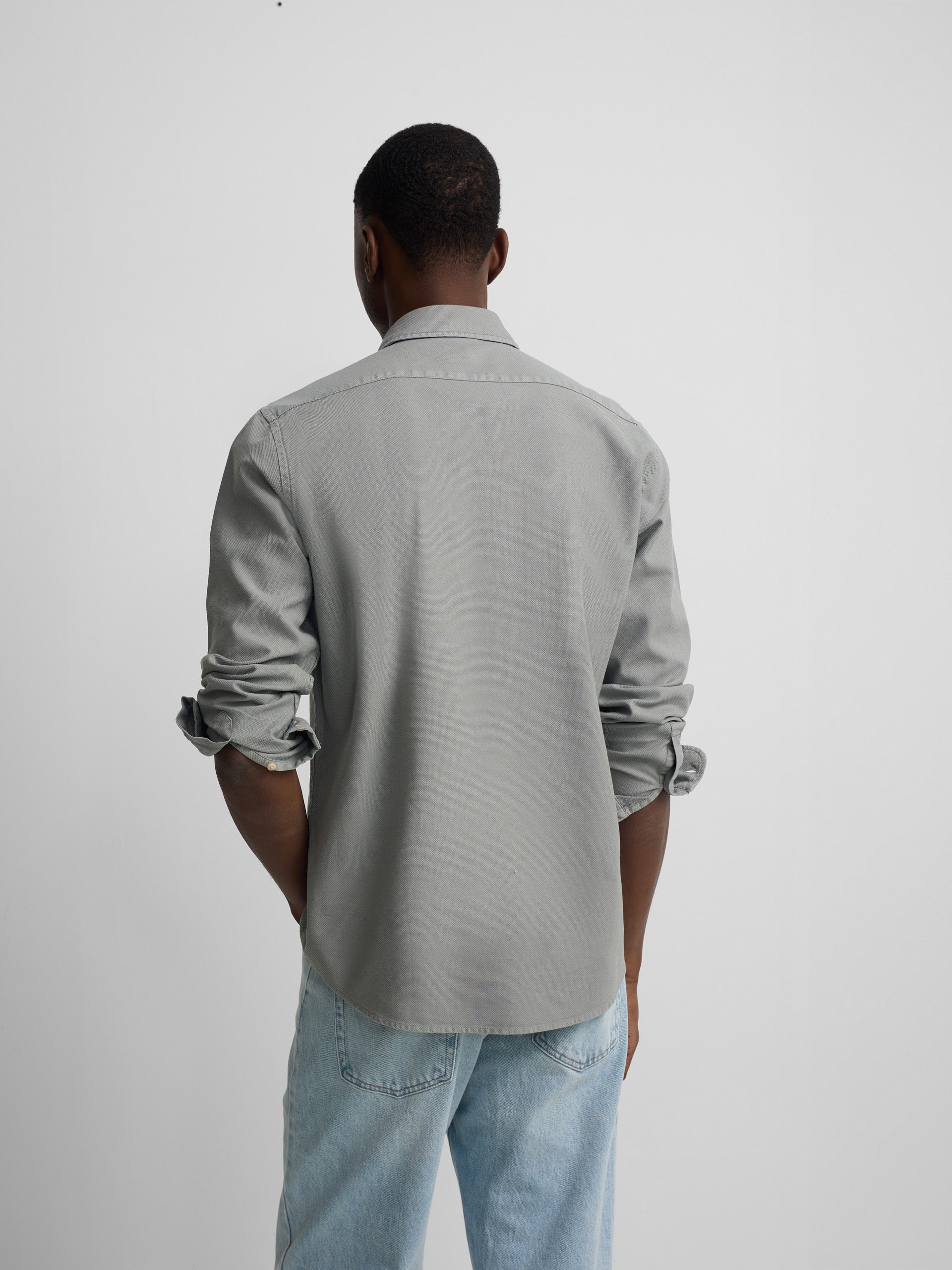 Camisa sport estructura logo verde medio