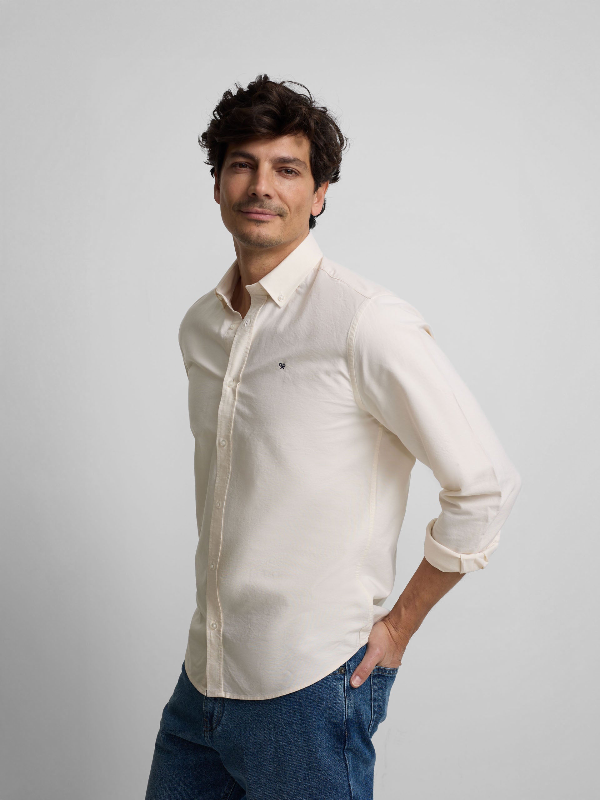 Camisa sport oxford amarilla