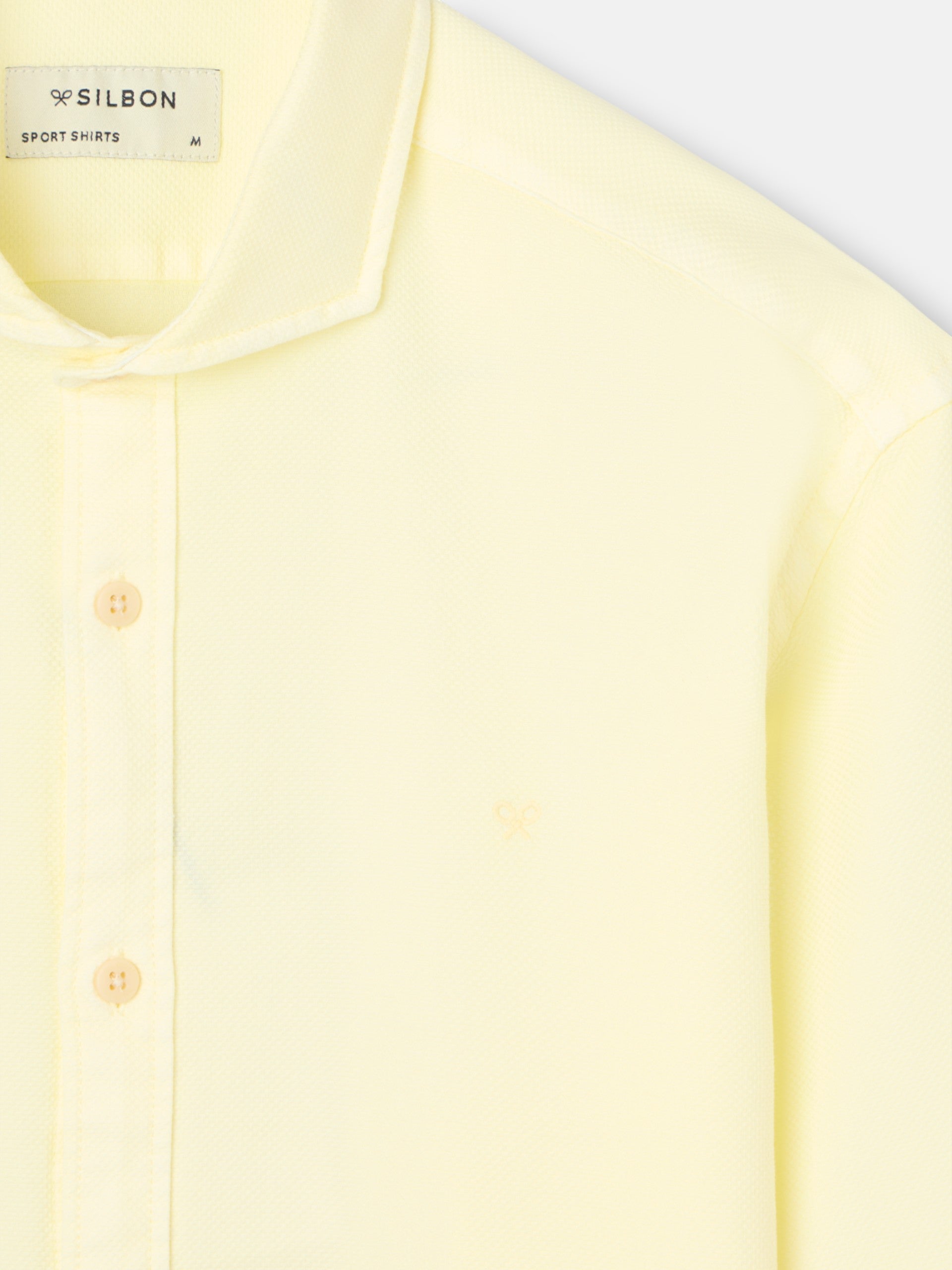 Yellow logo structured sport shirt